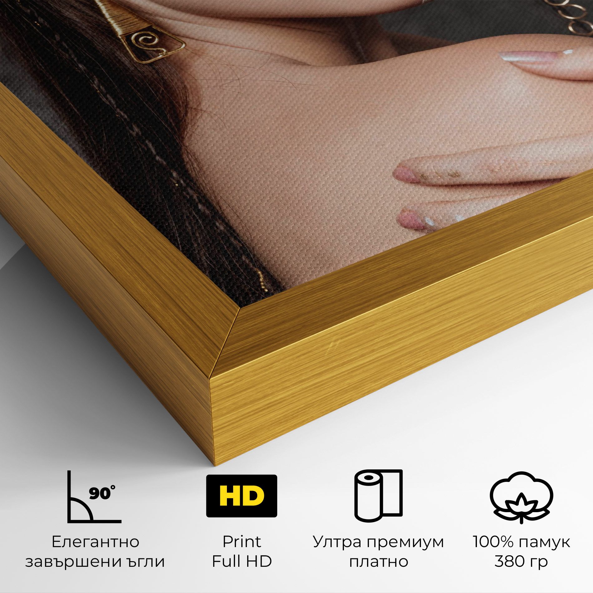 Gold Triangle Earring mockup 4