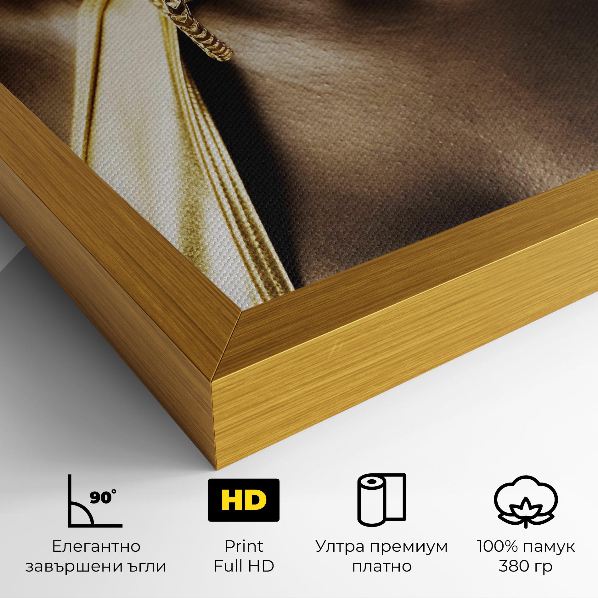 Картина на платно Golden Whistle mockup 4