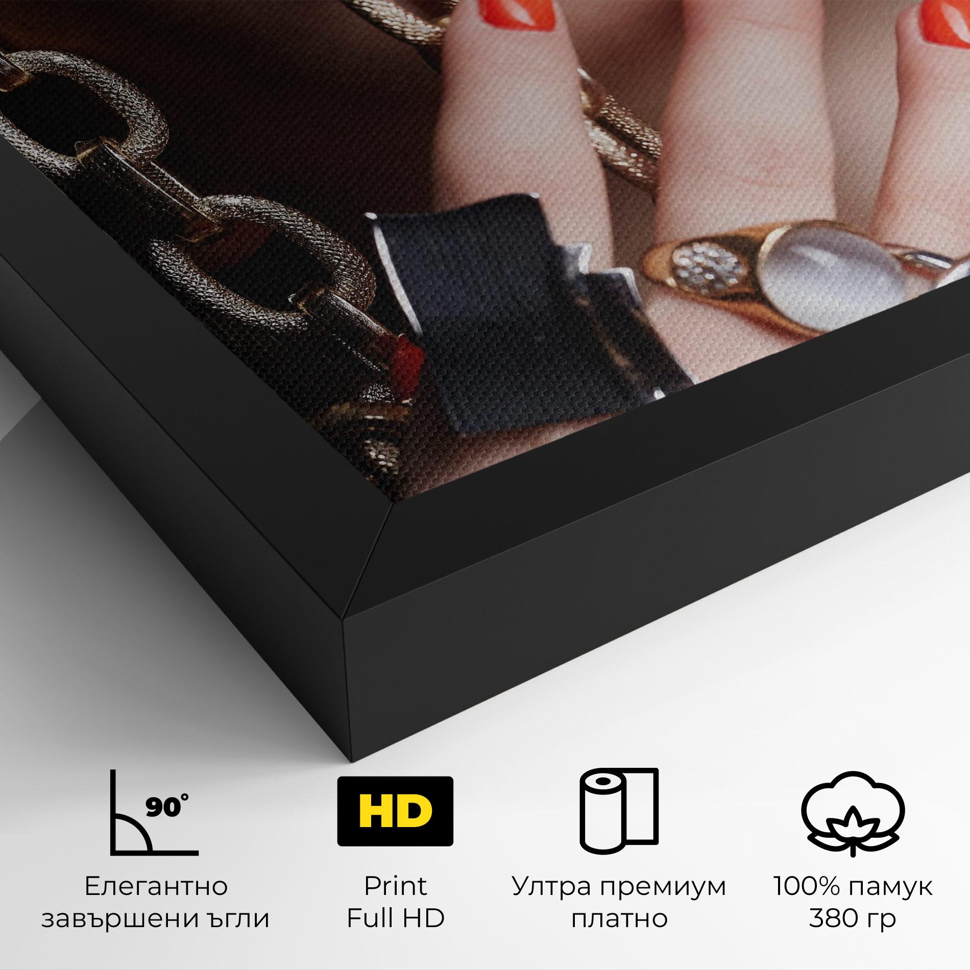 Картина на платно Big Chain Woman mockup 4