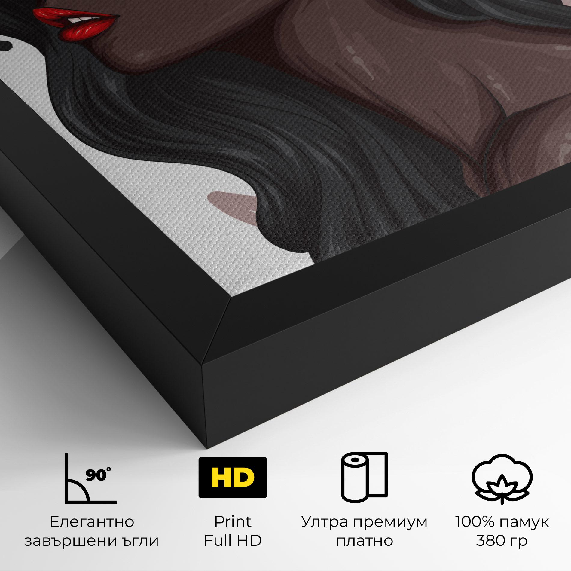 Картина на платно Black Woman With Crown mockup 4