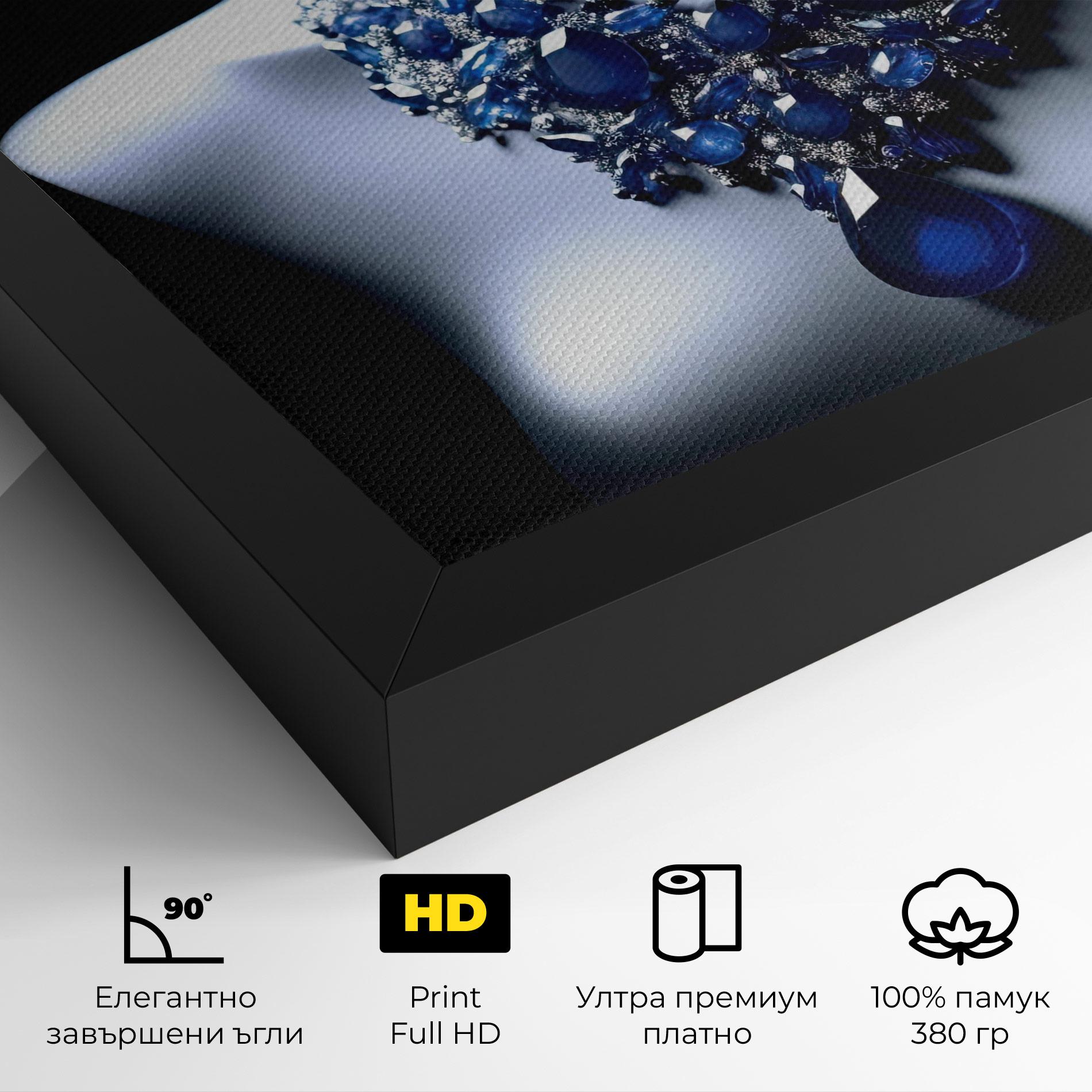Картина на платно Blue Diamonds Necklace mockup 4