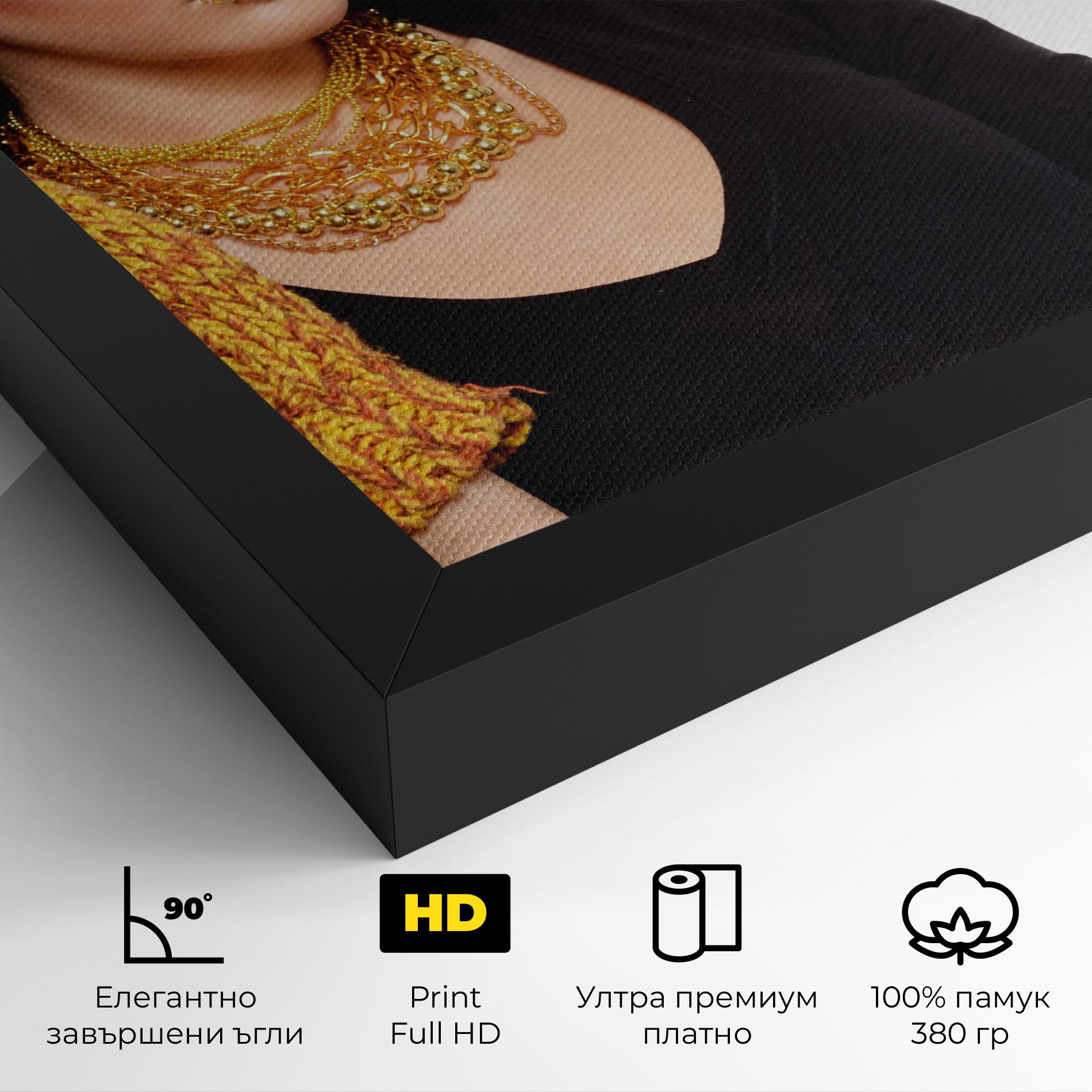 Картина на платно Gold Accessories mockup 4