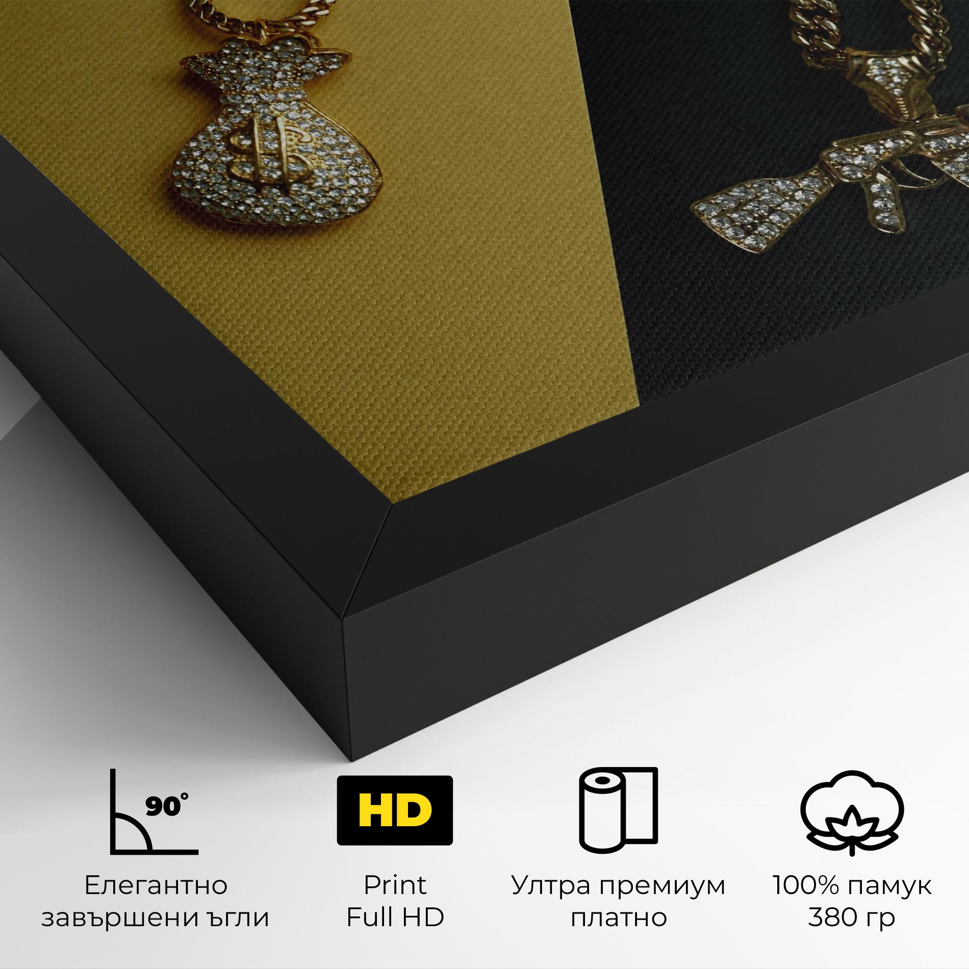 Картина на платно Gun Neckace mockup 4