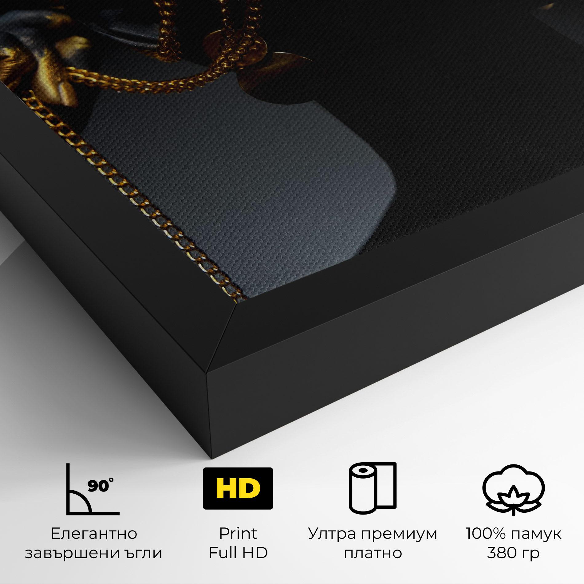 Картина на платно Pretty Gold Chain mockup 4
