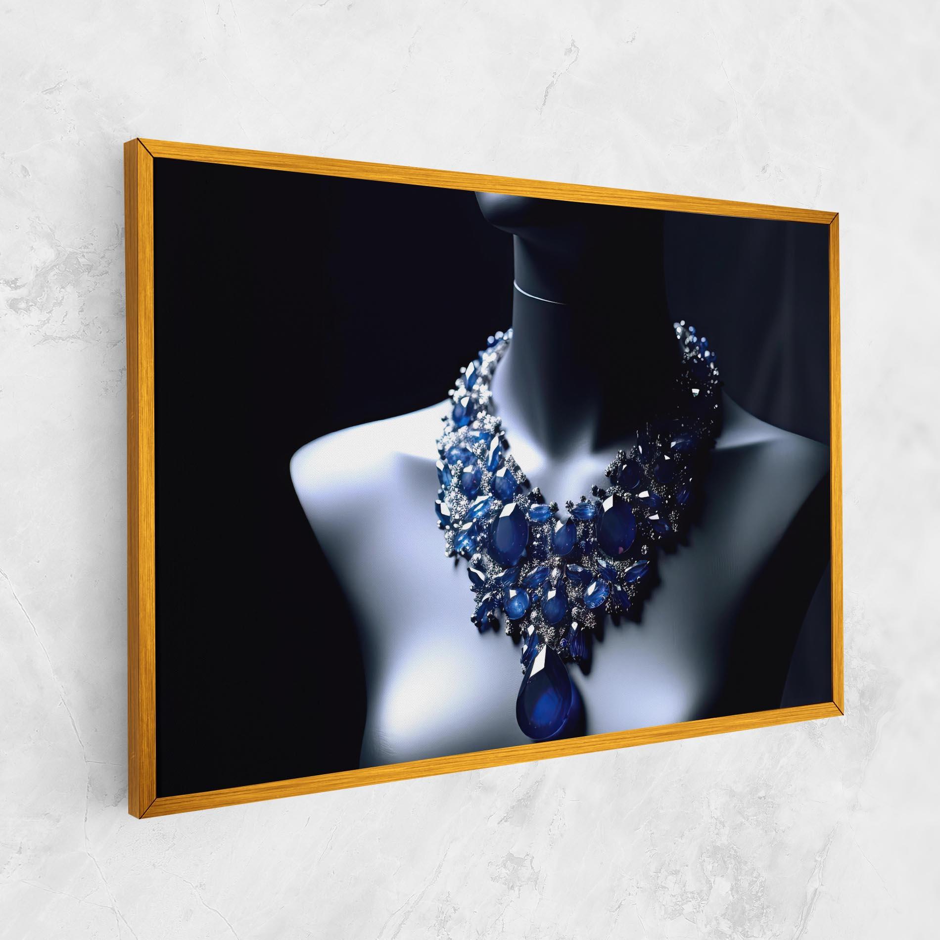 Картина на платно Blue Diamonds Necklace mockup 1