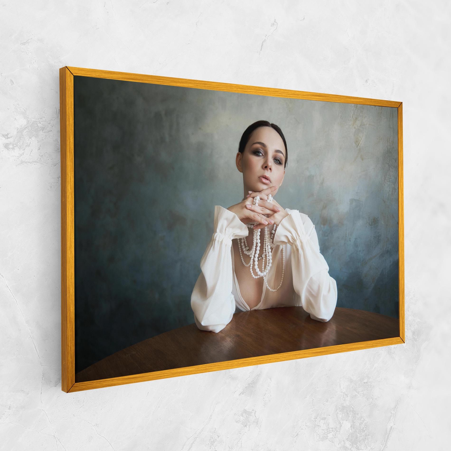 Girl White Pearls mockup 1