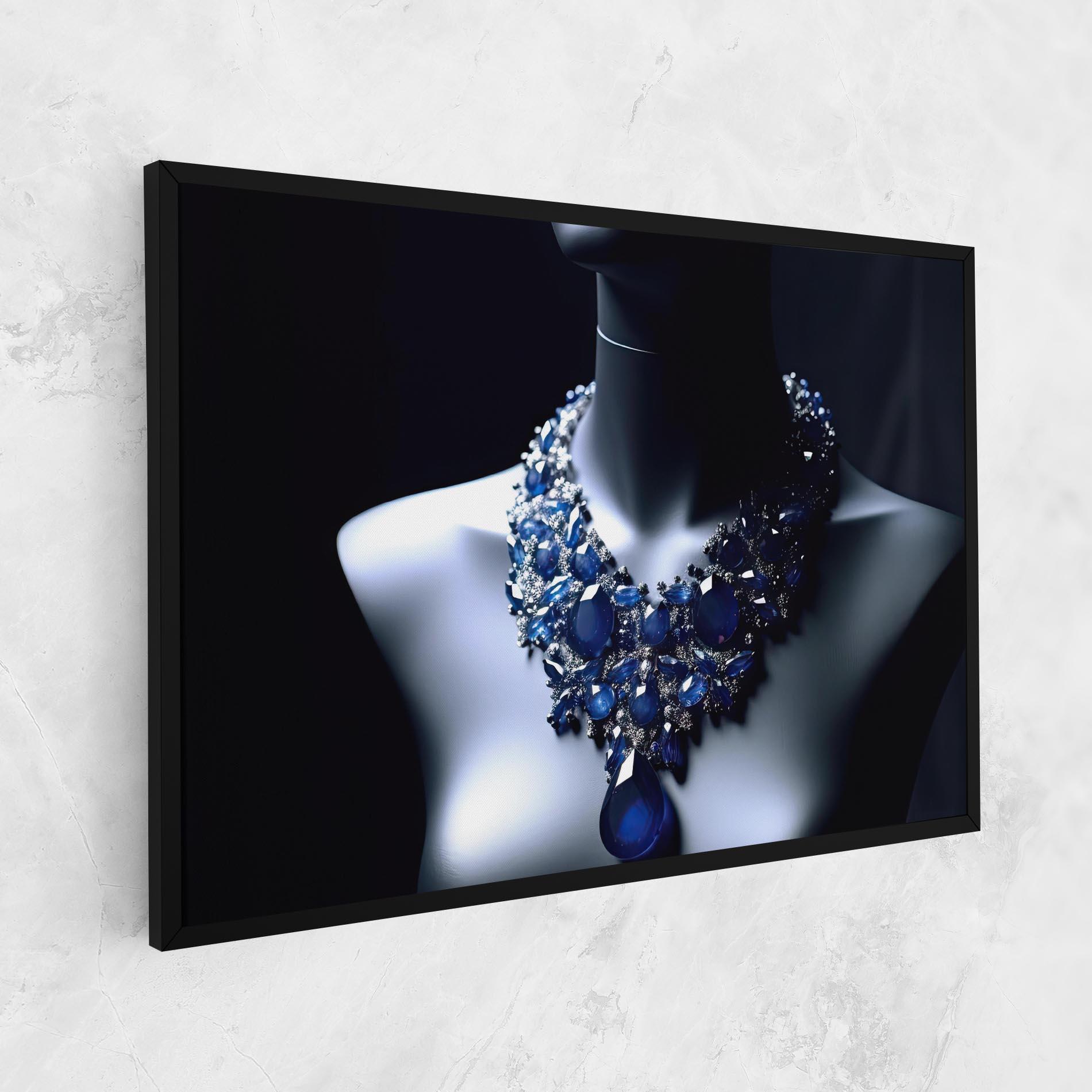 Картина на платно Blue Diamonds Necklace mockup 1