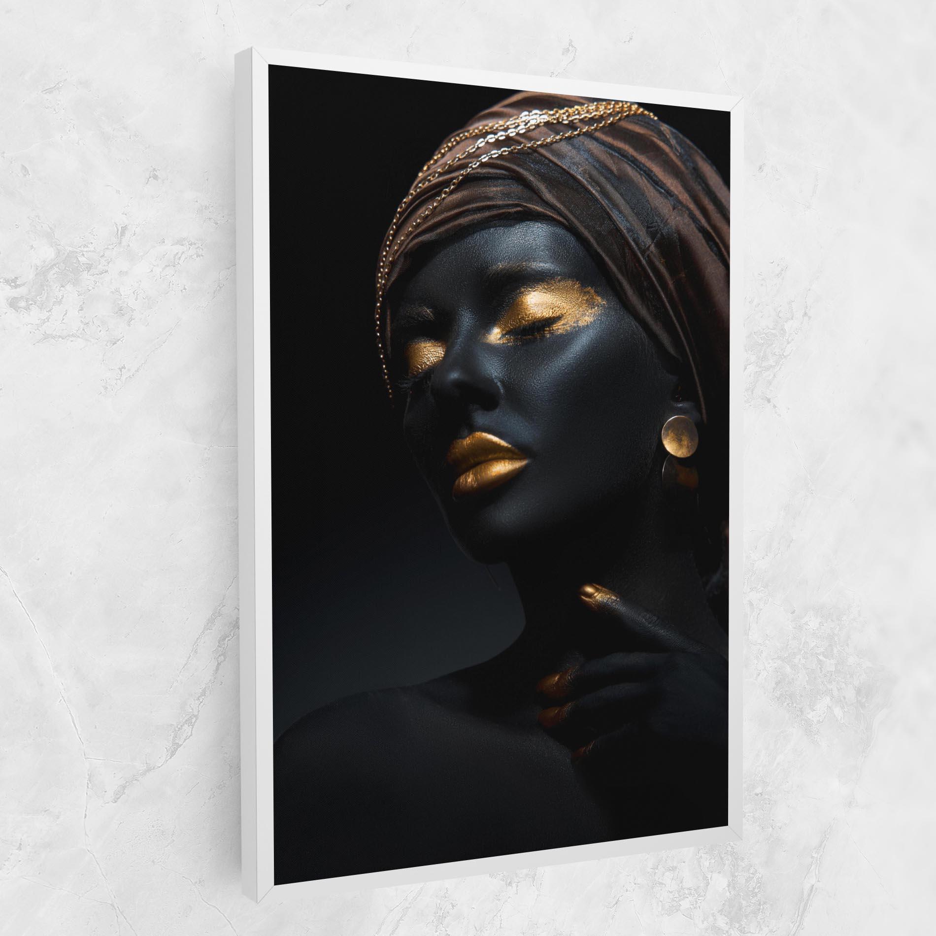 Картина на платно Gold Accessory And Makeup mockup 1