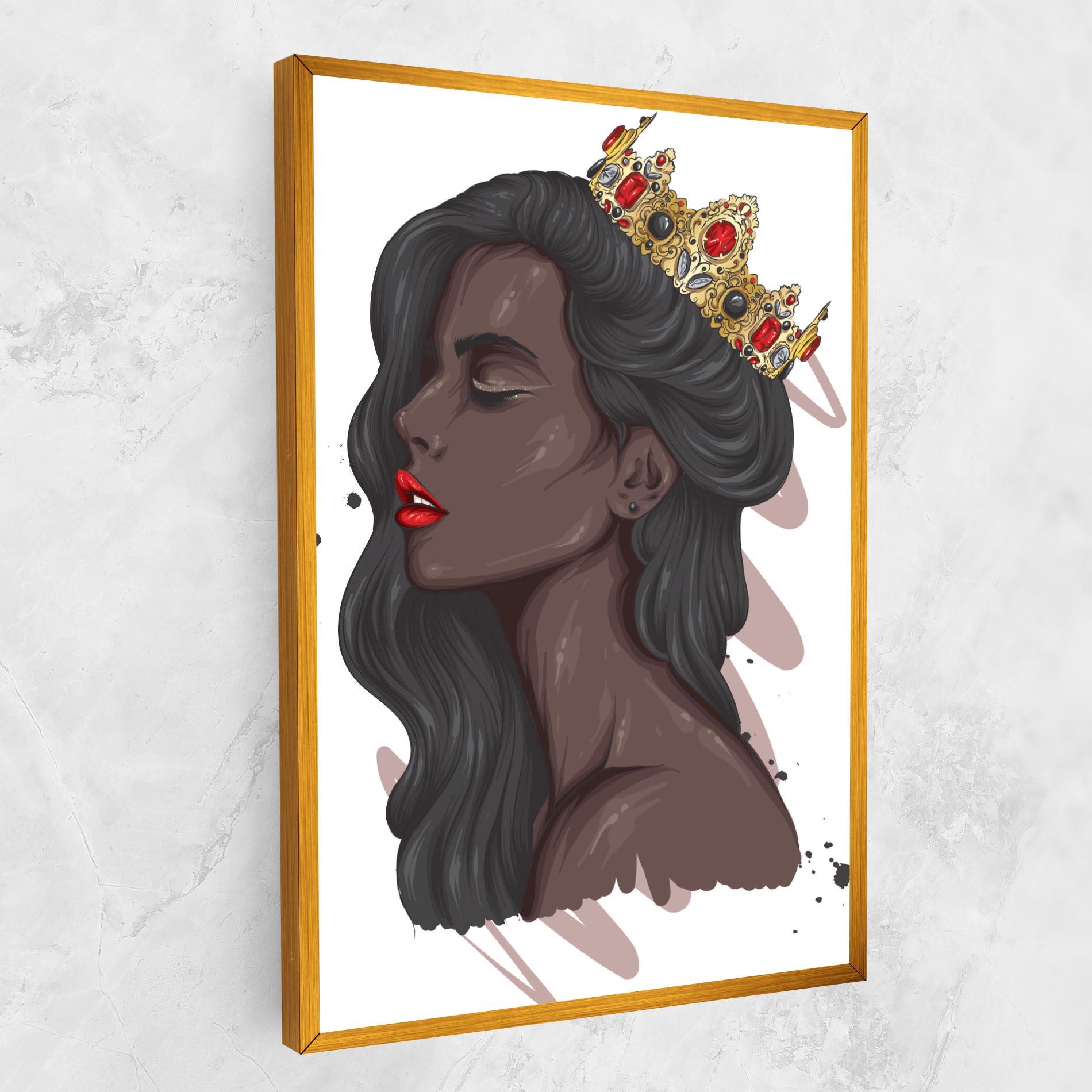 Картина на платно Black Woman With Crown mockup 1