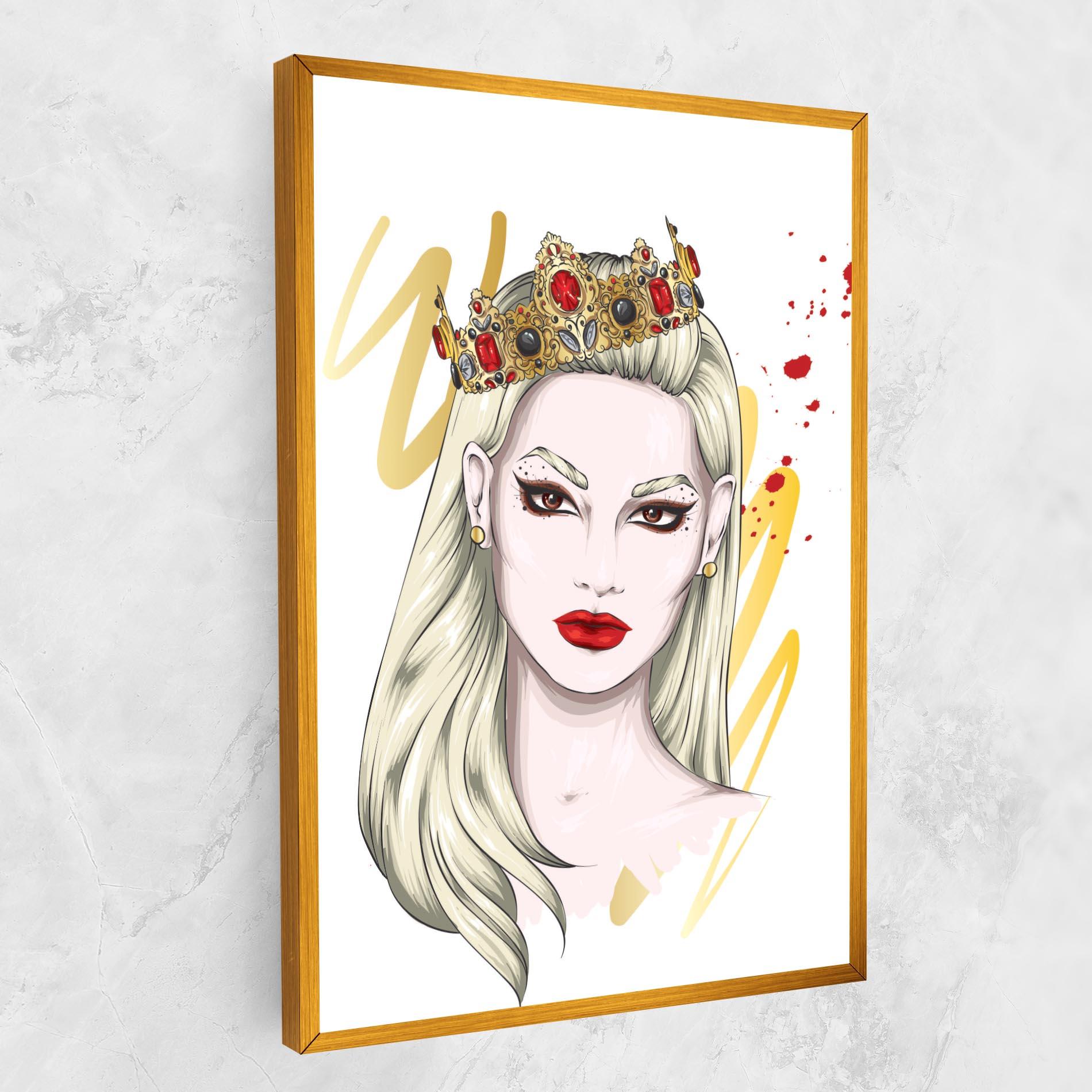 Картина на платно Gold Crown Woman mockup 1