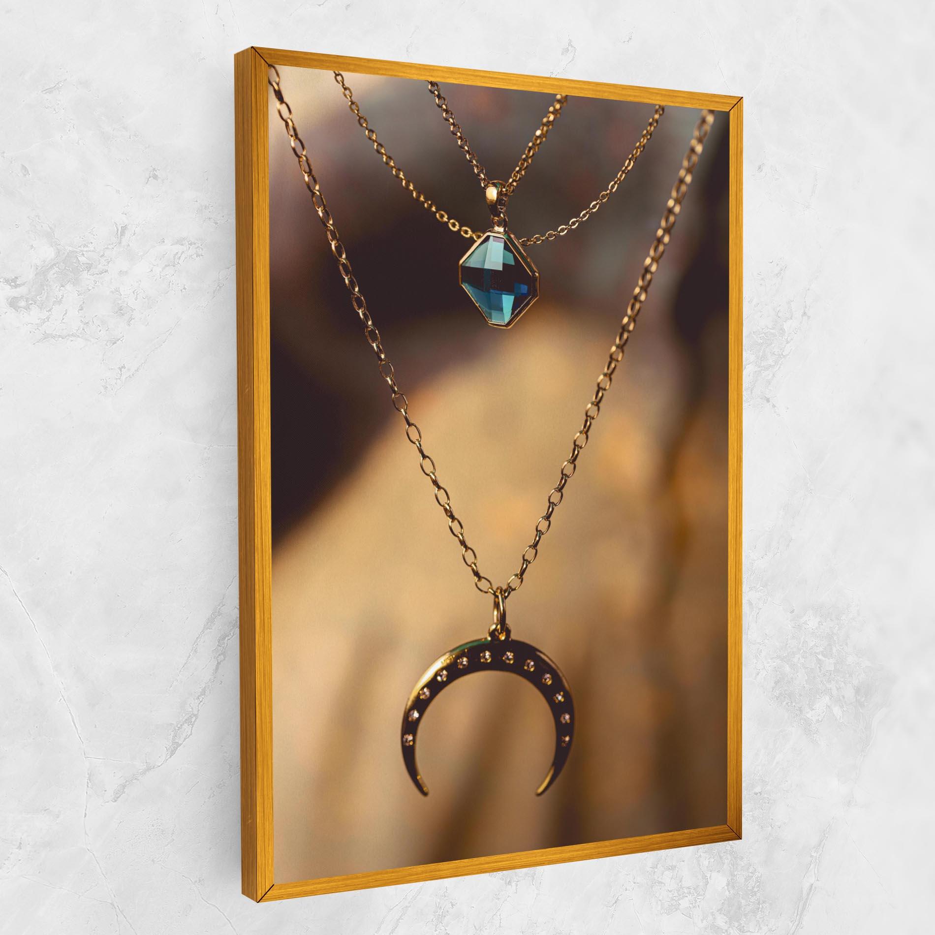Картина на платно Moon Blue Necklace mockup 1