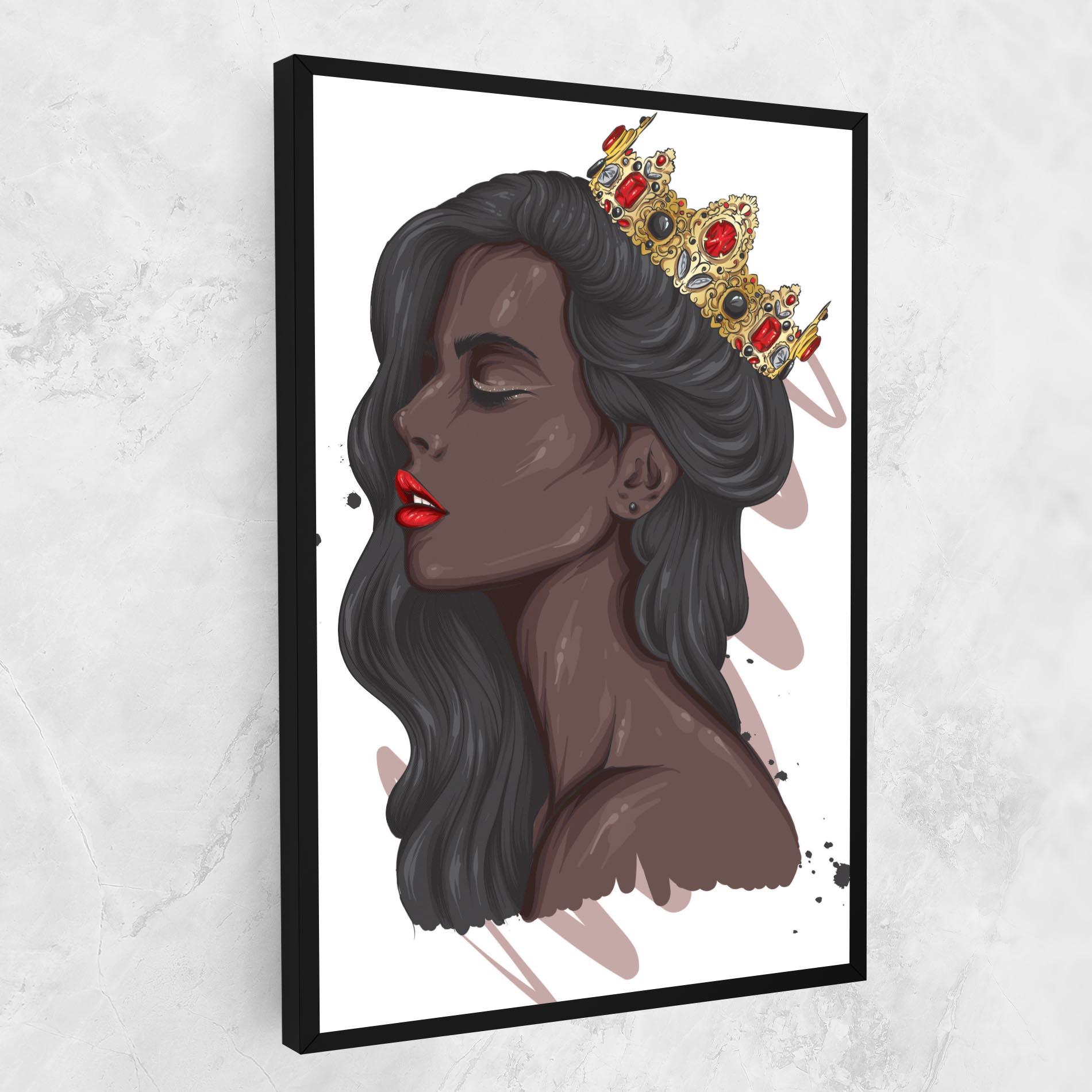 Картина на платно Black Woman With Crown mockup 1