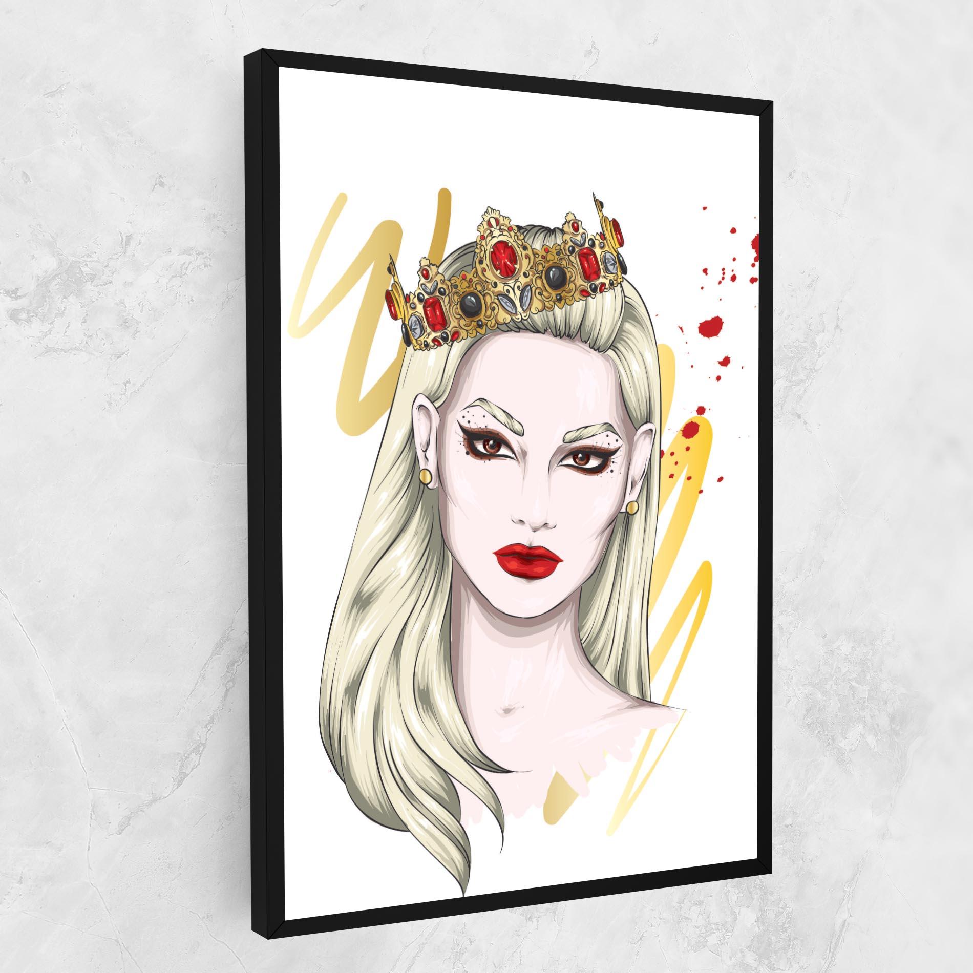 Картина на платно Gold Crown Woman mockup 1