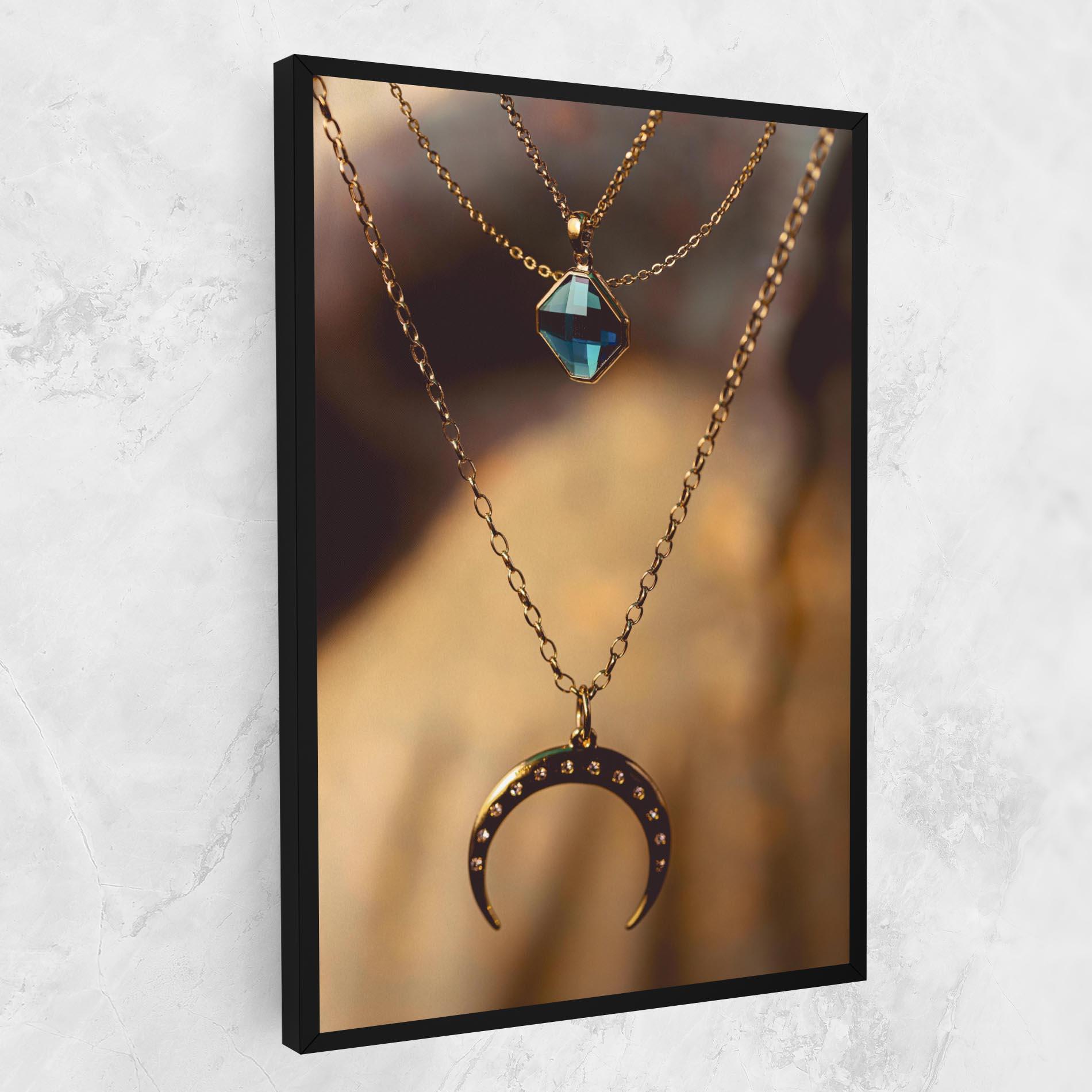 Картина на платно Moon Blue Necklace mockup 1