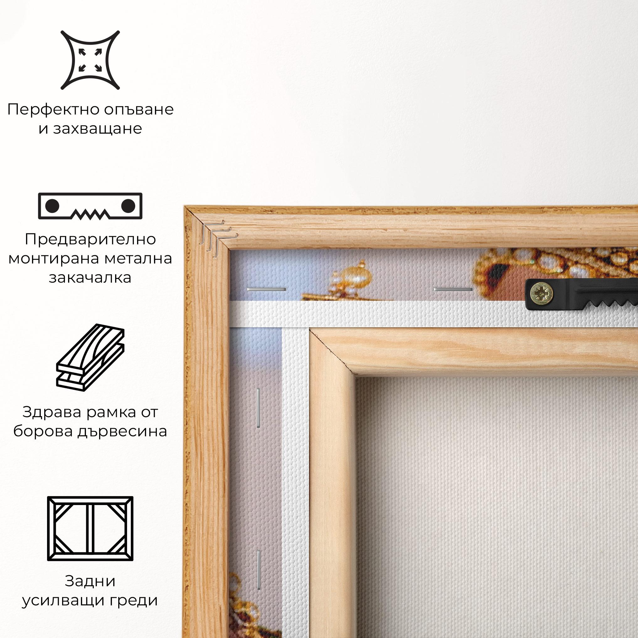 Картина на платно Gold Beautiful Jewelry mockup 5