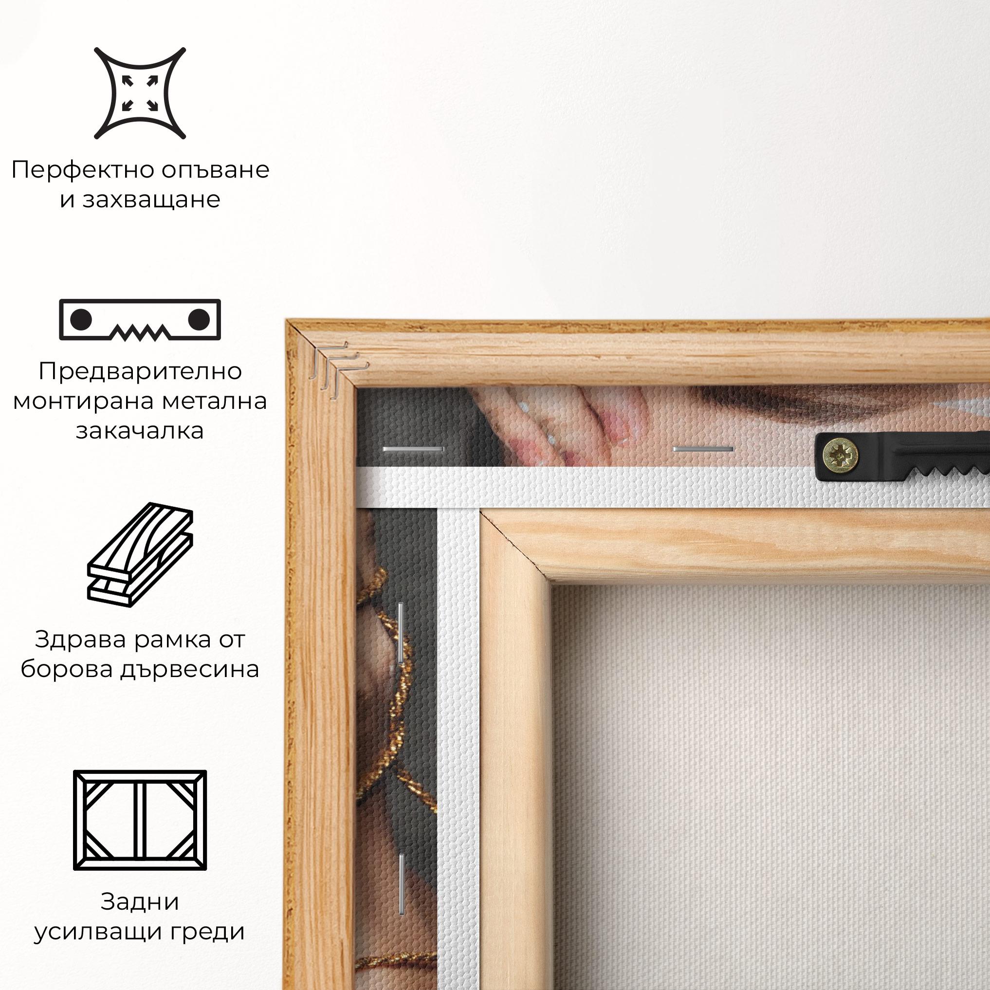 Картина на платно Gold Hand Accessory mockup 5