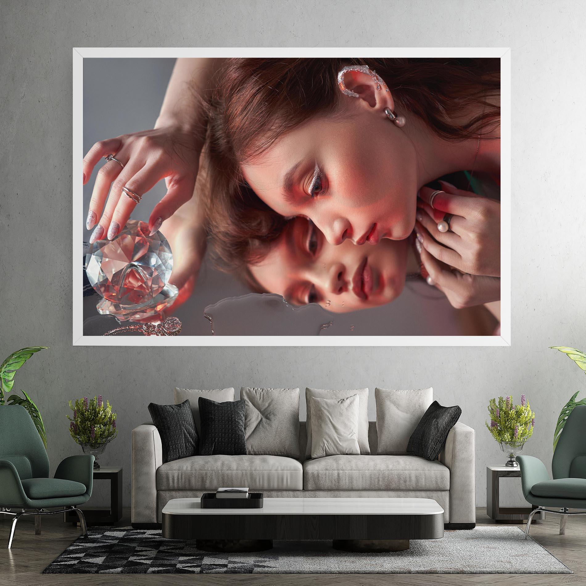 Картина на платно Big Diamond Hand mockup 7