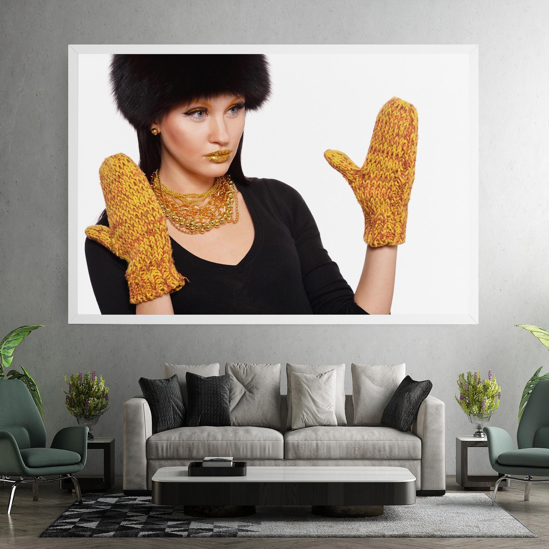 Картина на платно Gold Accessories mockup 7