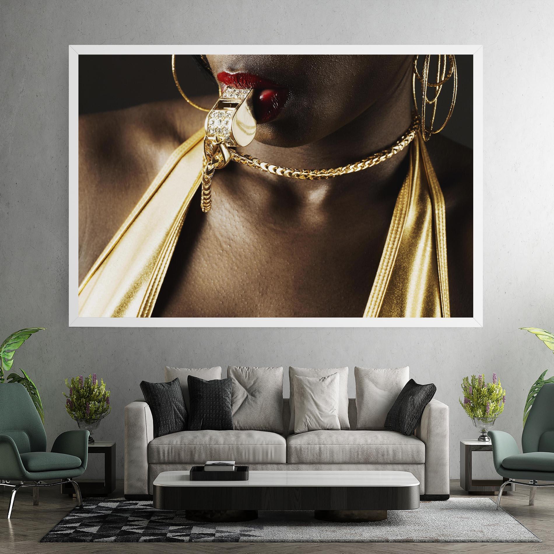 Картина на платно Golden Whistle mockup 7