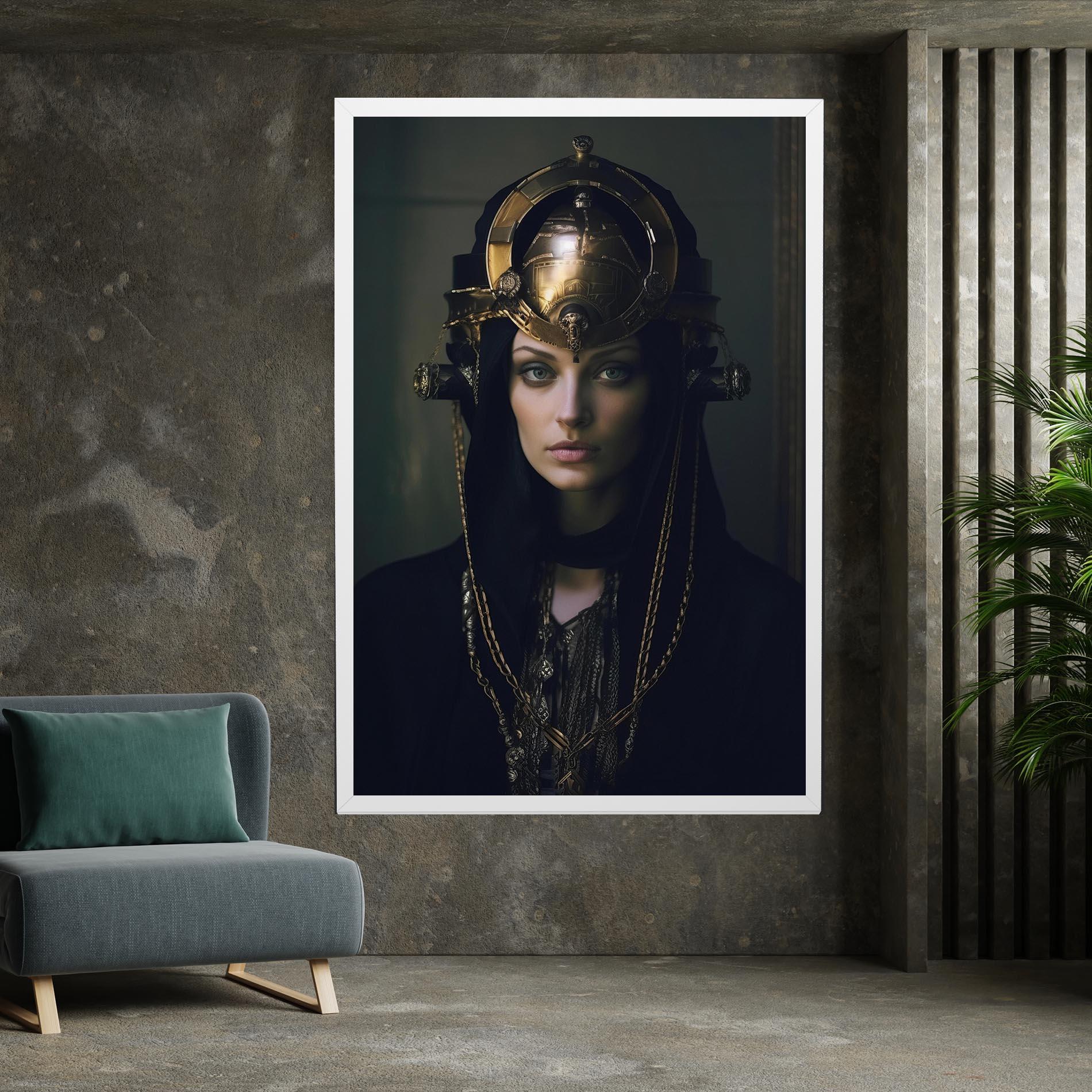 Картина на платно Gold Headpiece mockup 7
