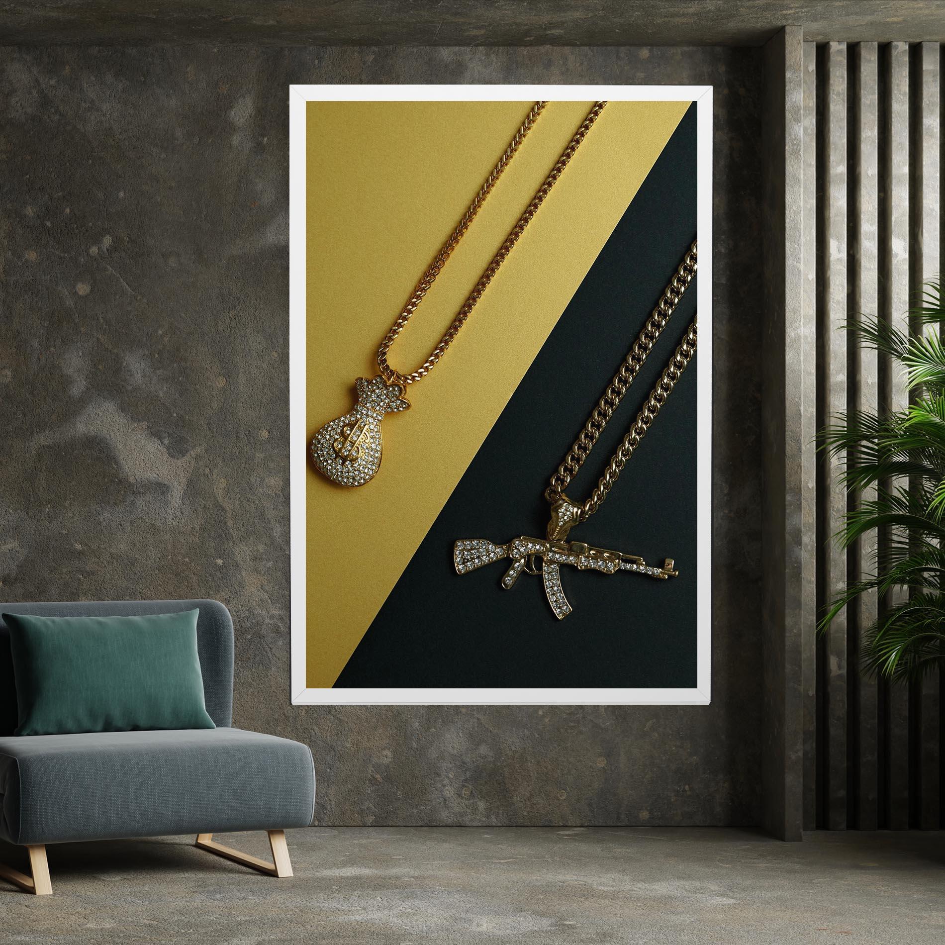 Картина на платно Gun Neckace mockup 7