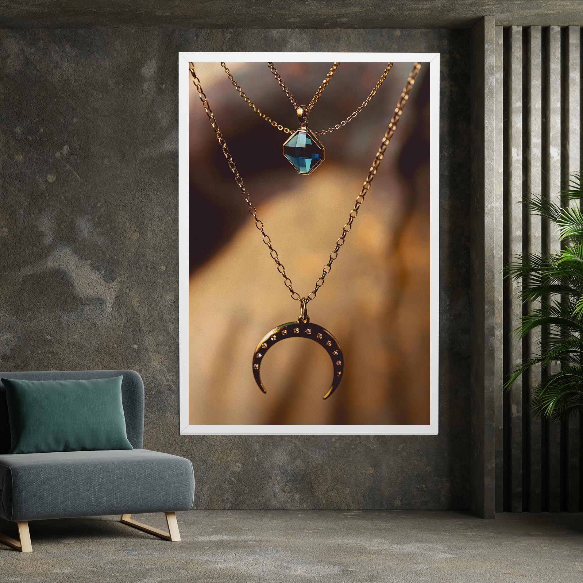 Moon Blue Necklace mockup 7