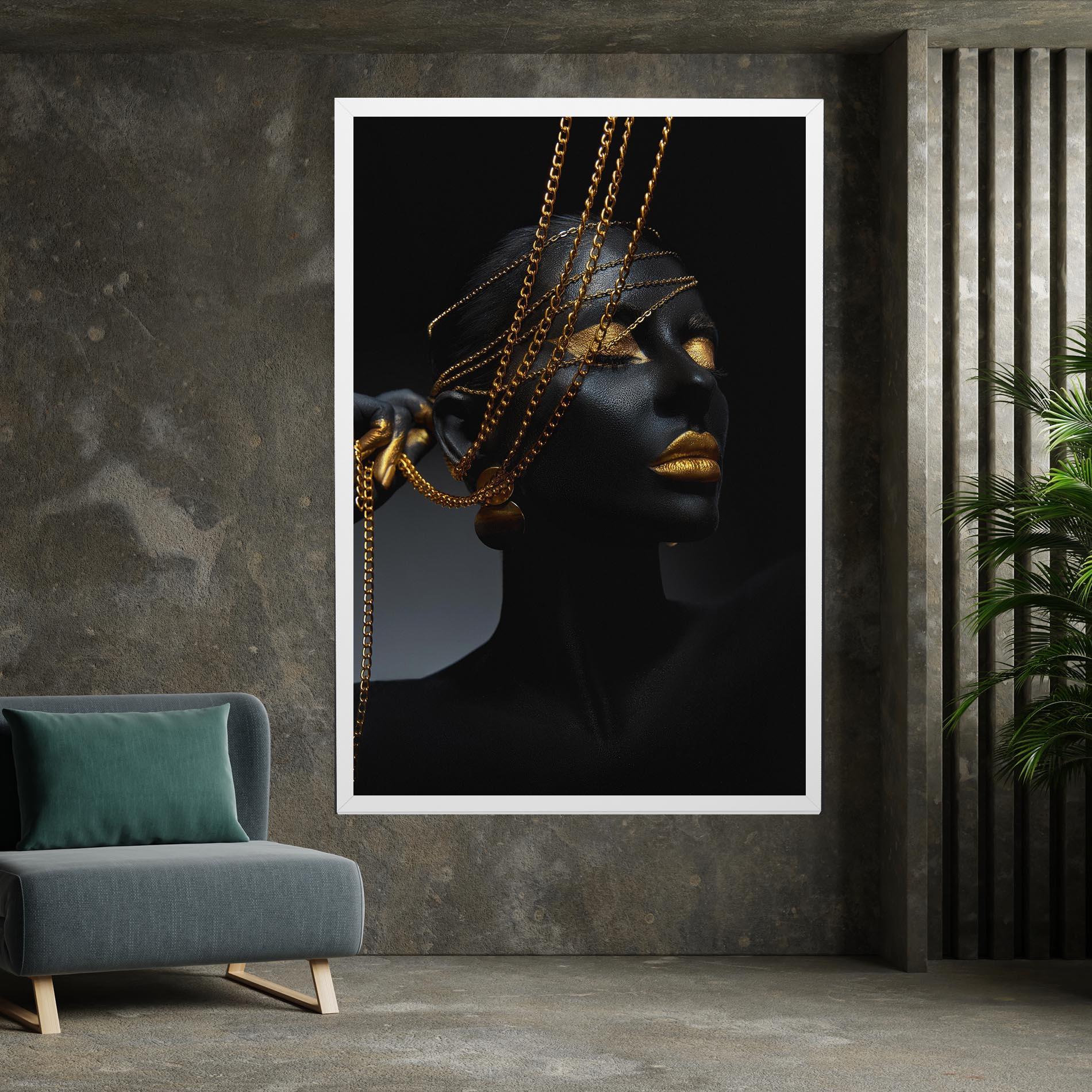 Картина на платно Pretty Gold Chain mockup 7