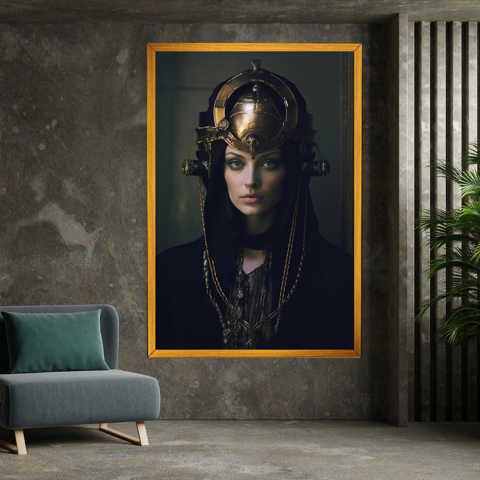 Картина на платно Gold Headpiece mockup 7