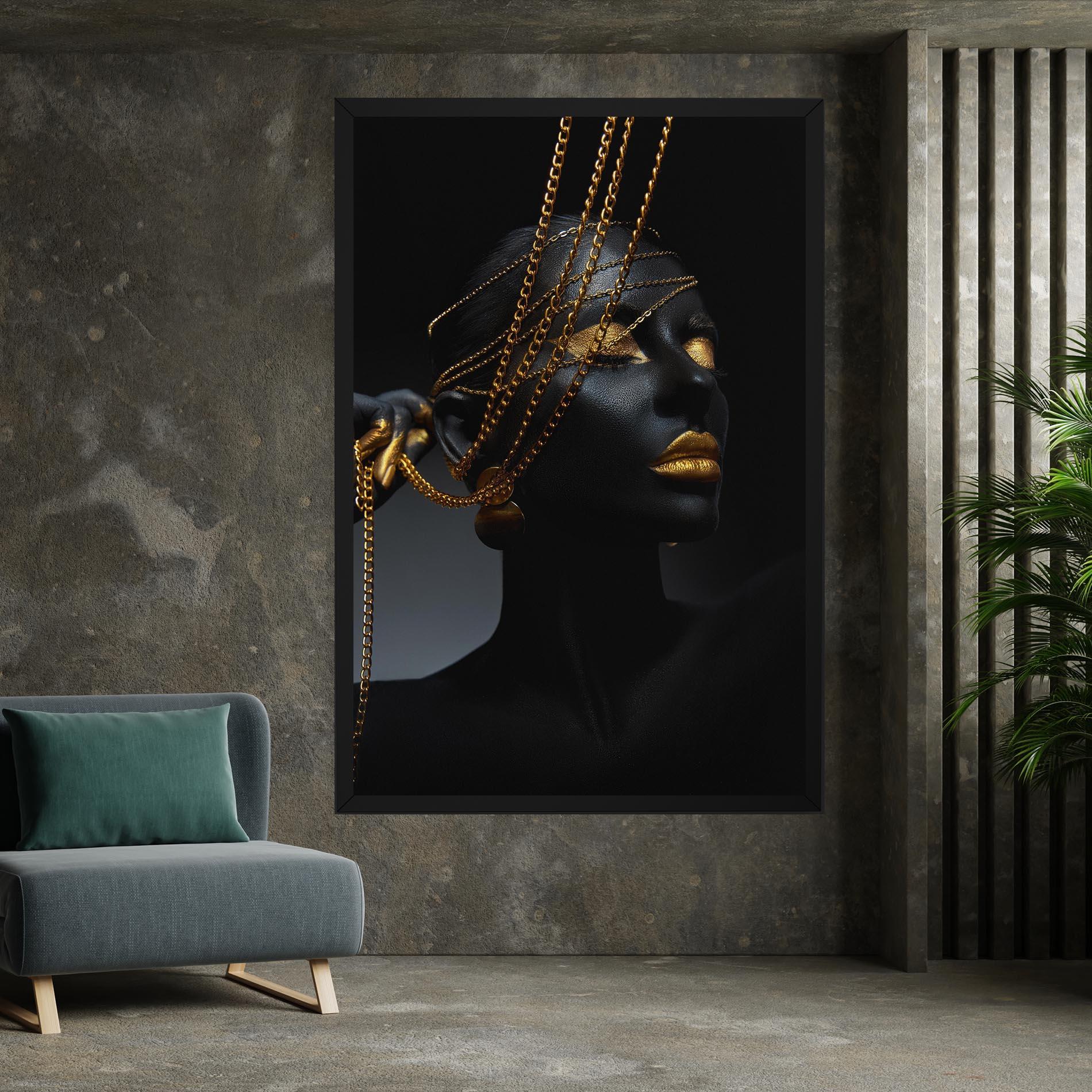 Картина на платно Pretty Gold Chain mockup 7