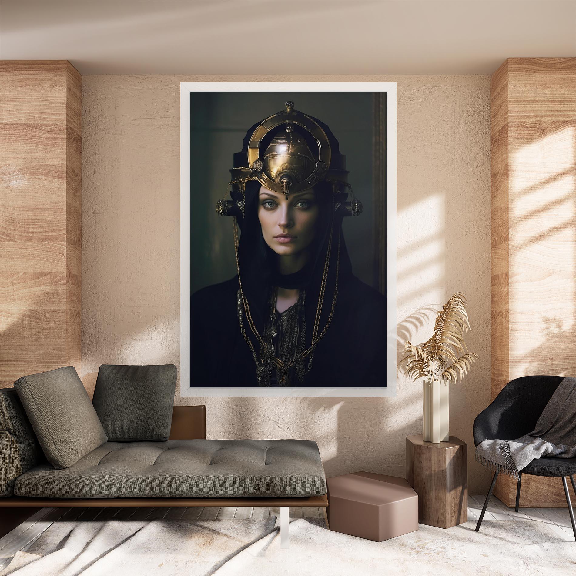 Картина на платно Gold Headpiece mockup 8