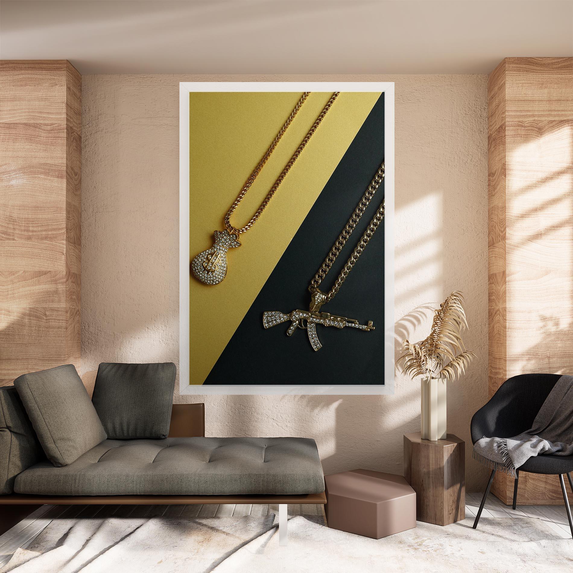 Картина на платно Gun Neckace mockup 8