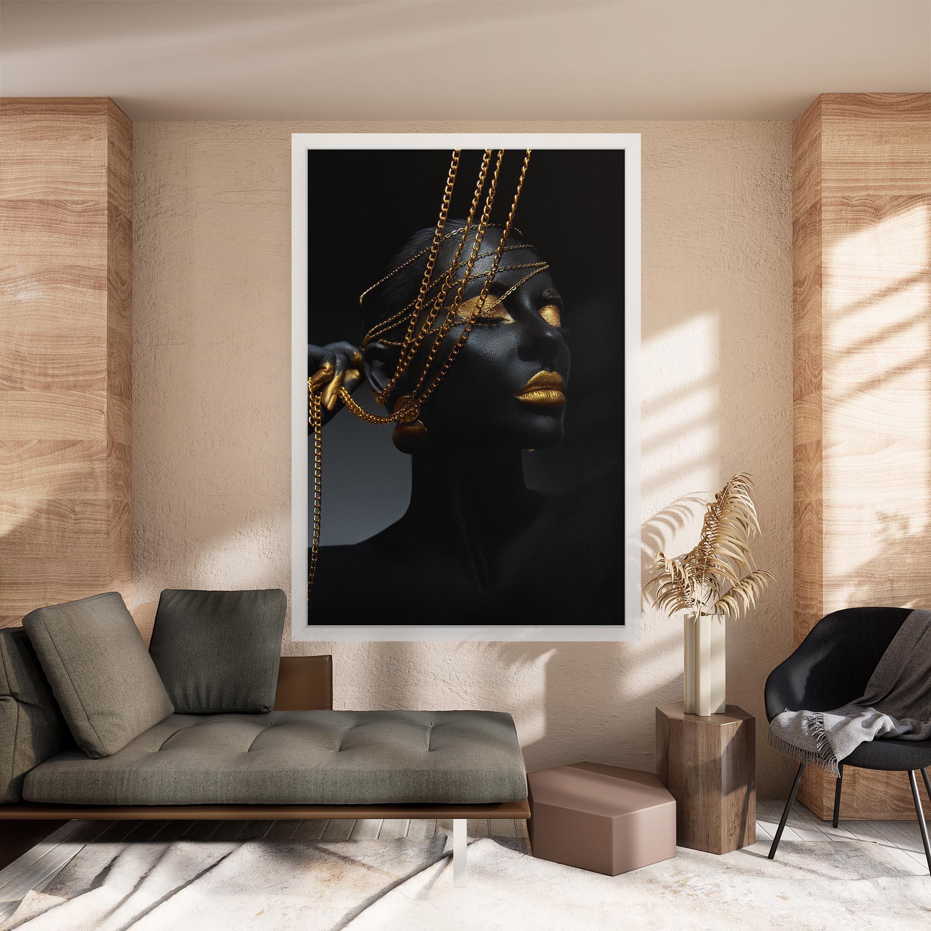 Картина на платно Pretty Gold Chain mockup 8