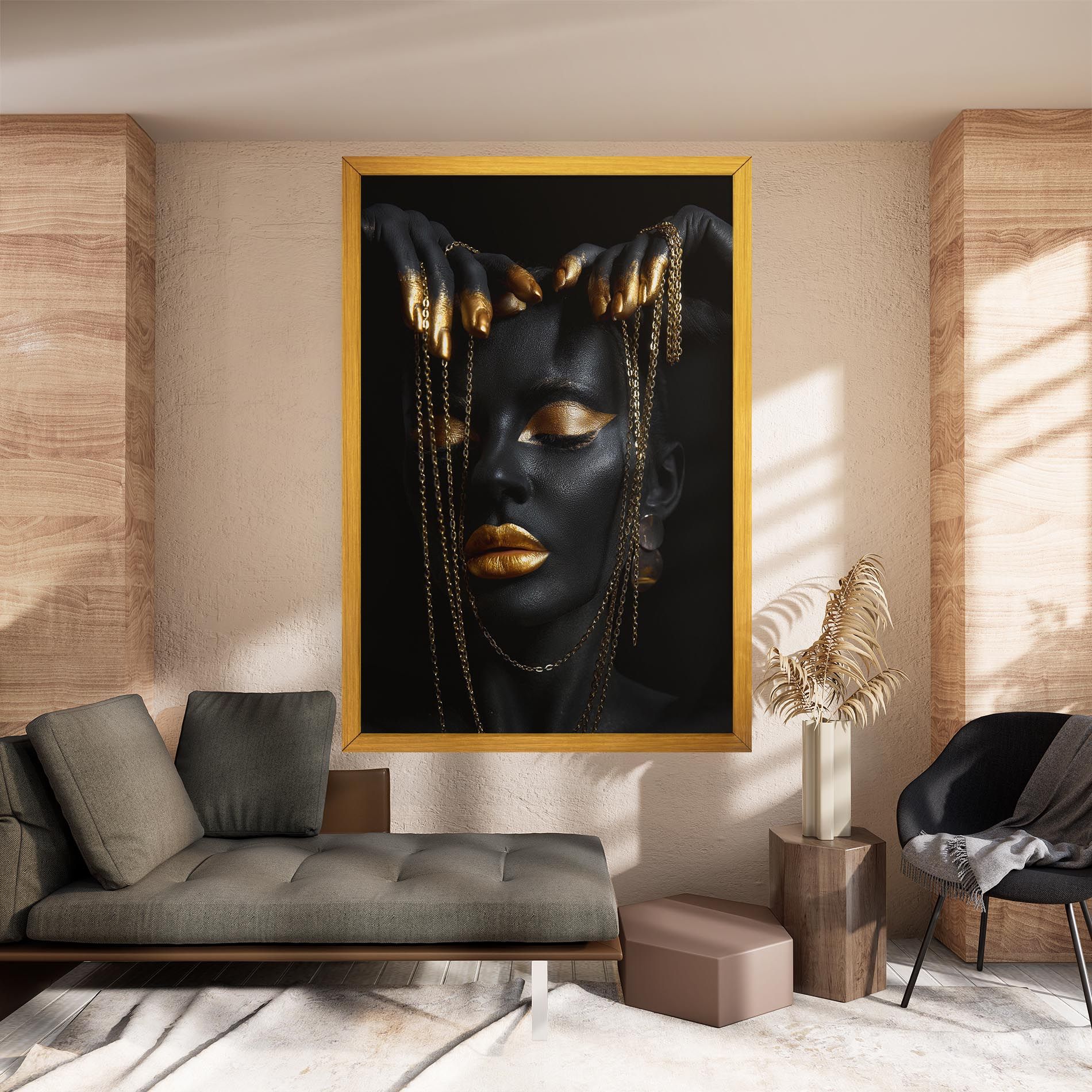 Black Gold Chain Makeup mockup 8