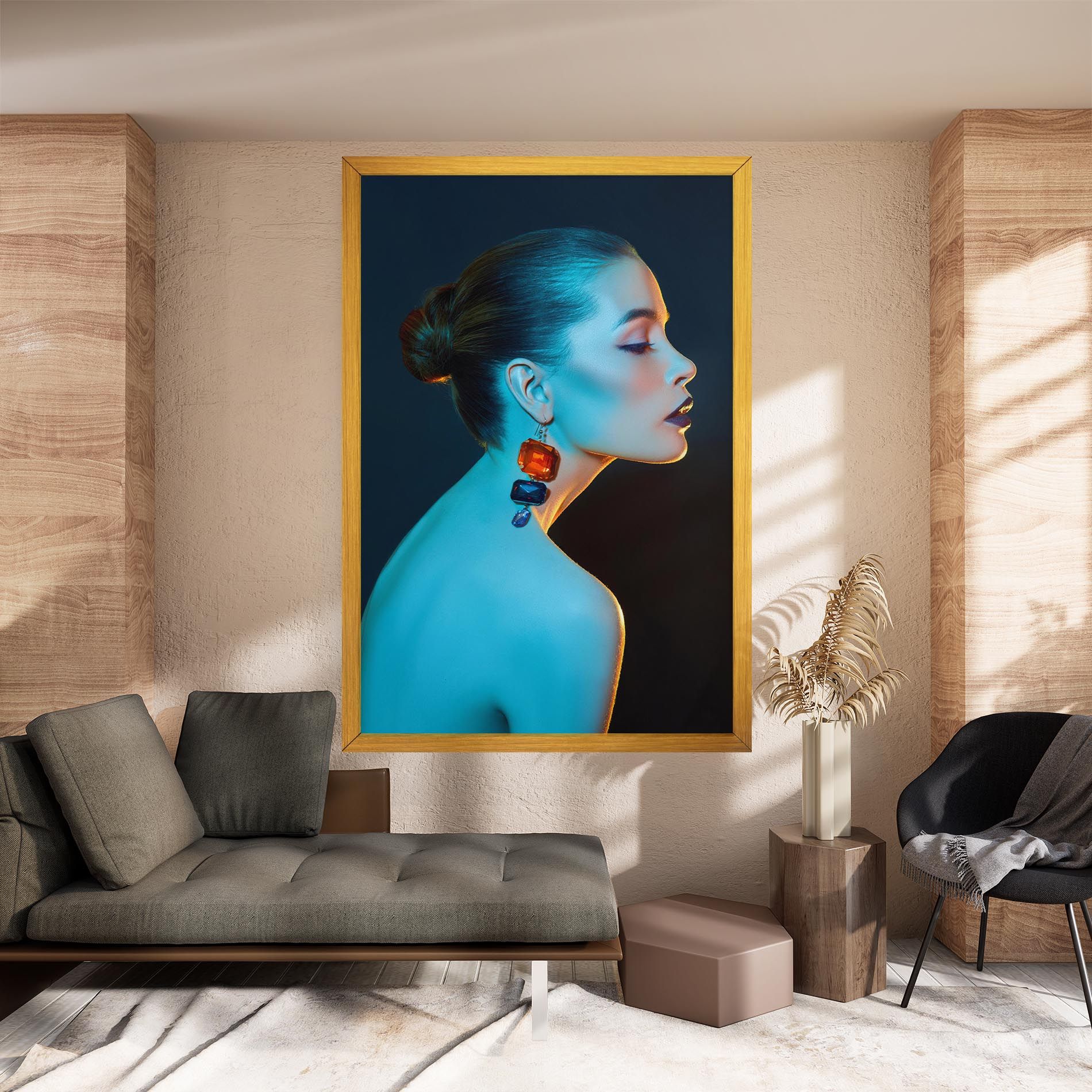 Blue Light Earring mockup 8