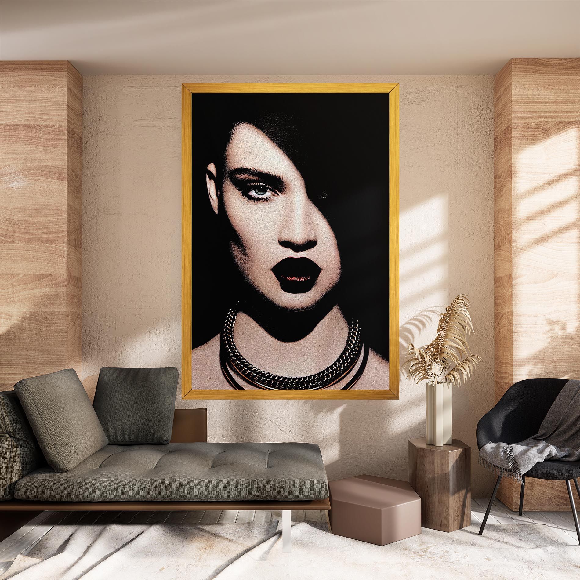 Gold Necklace mockup 8