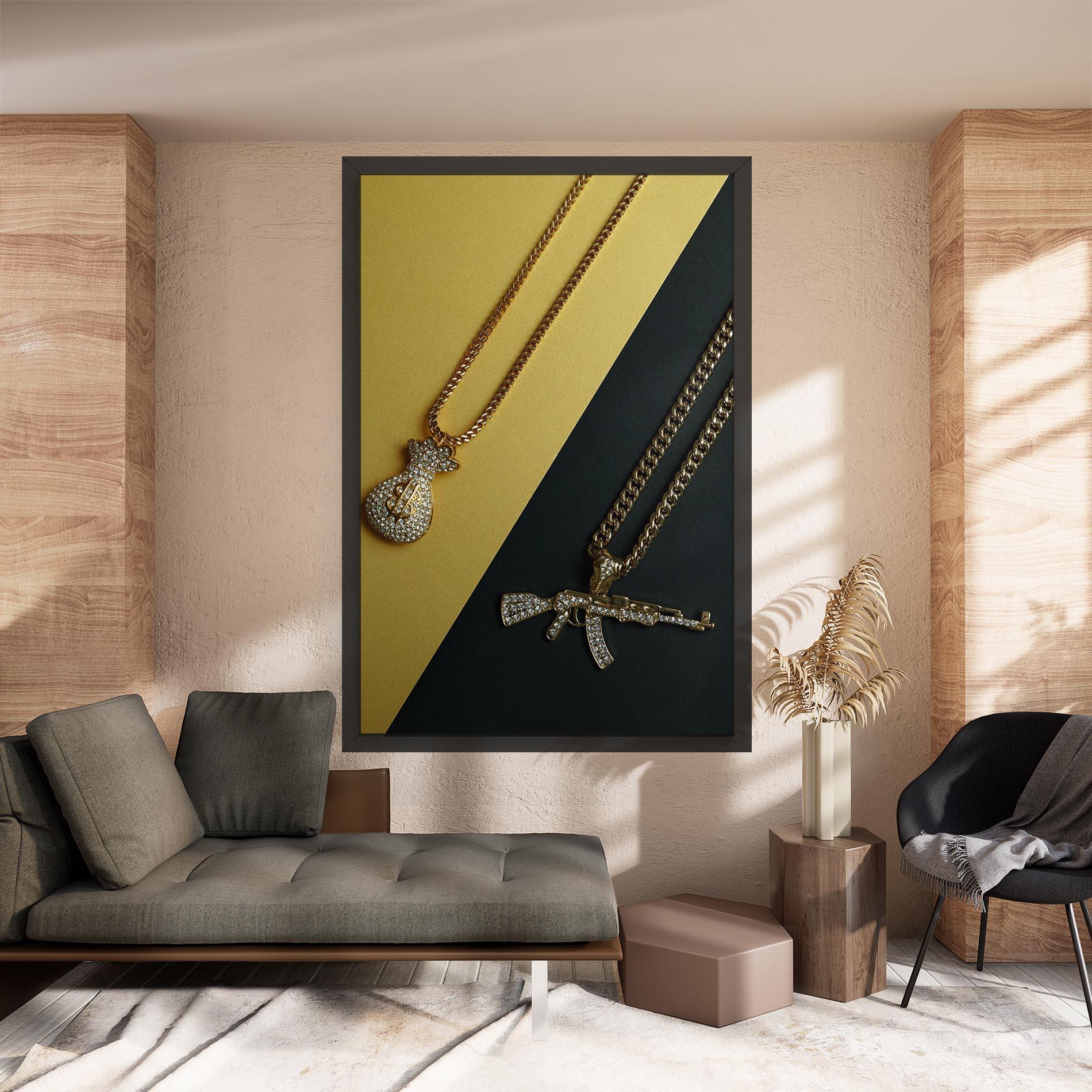 Картина на платно Gun Neckace mockup 8