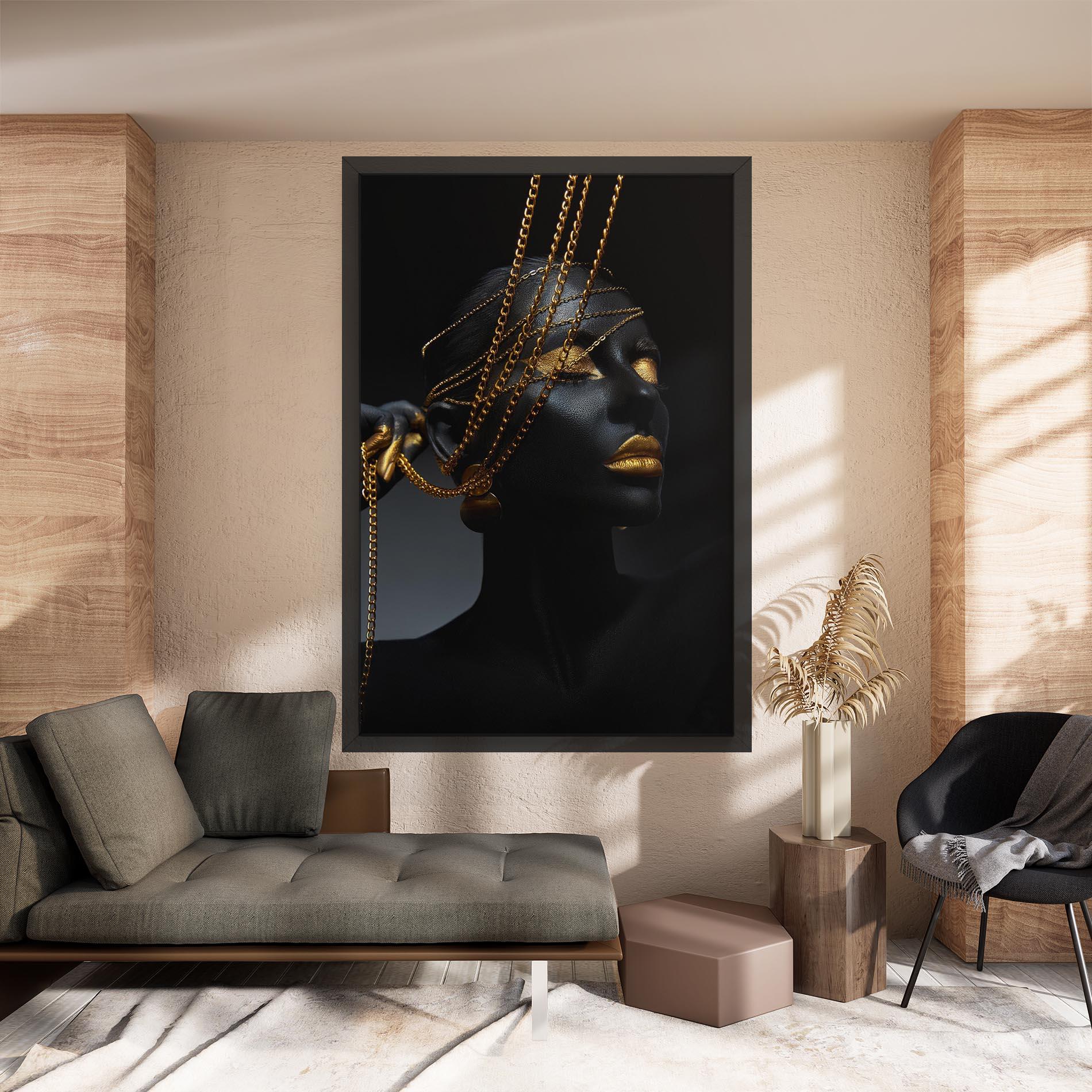 Картина на платно Pretty Gold Chain mockup 8