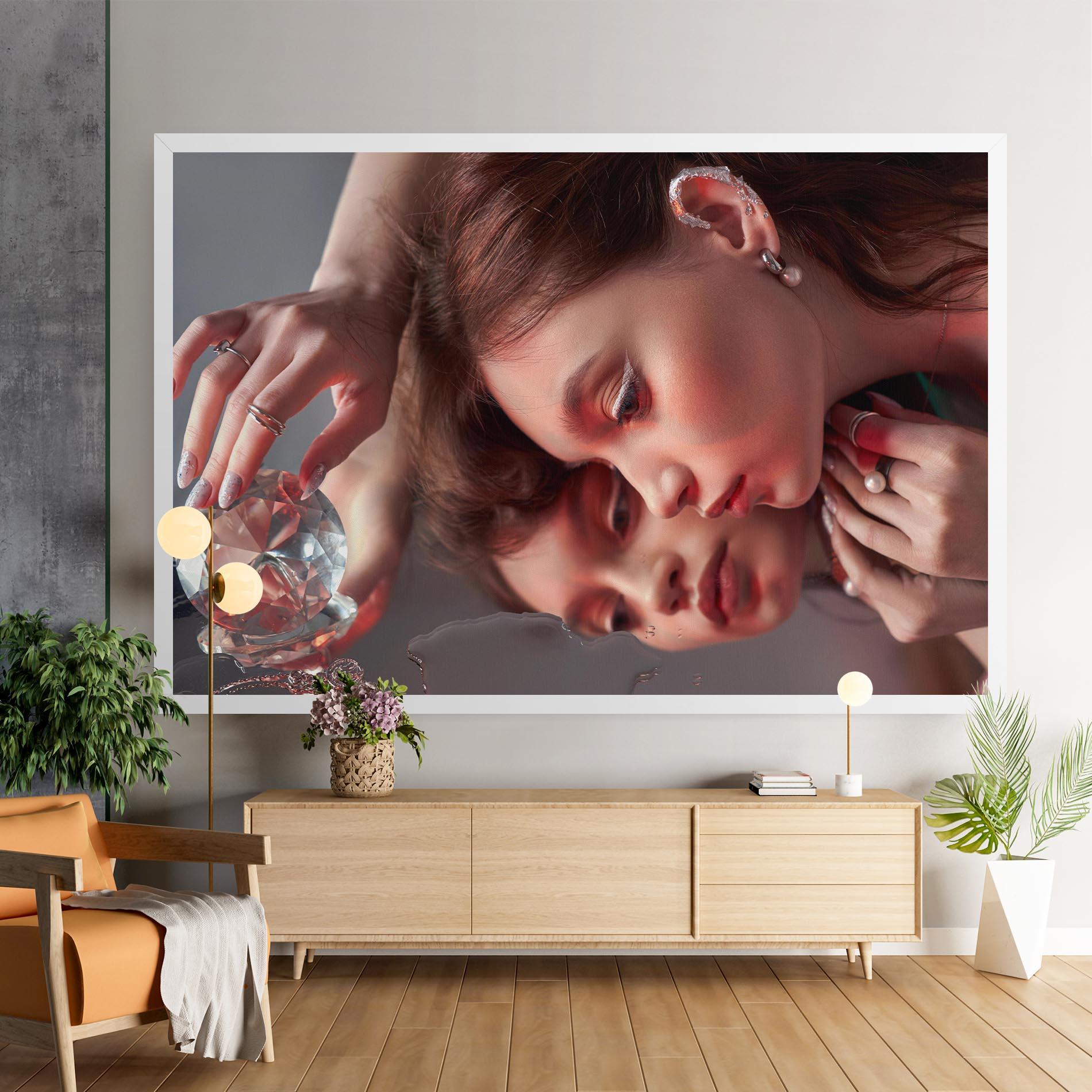 Картина на платно Big Diamond Hand mockup 9