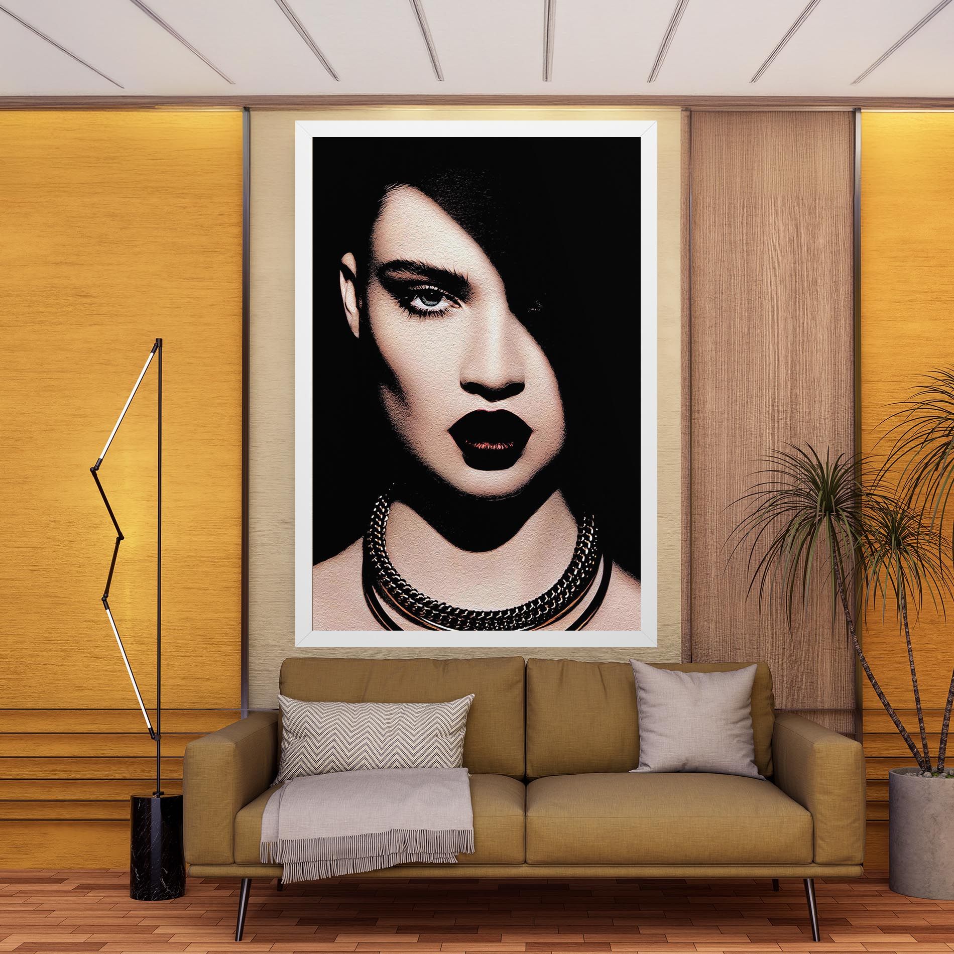 Gold Necklace mockup 9