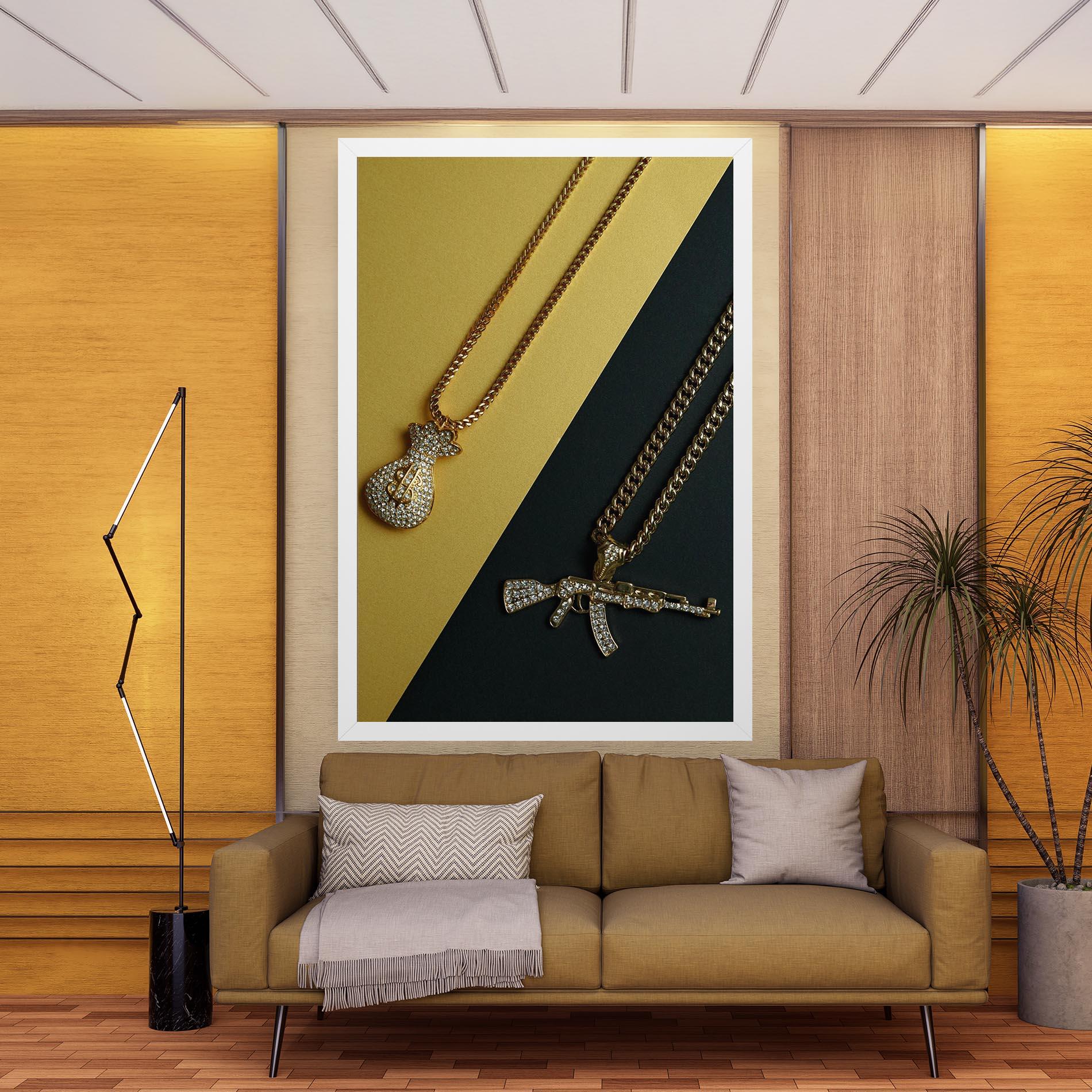 Картина на платно Gun Neckace mockup 9