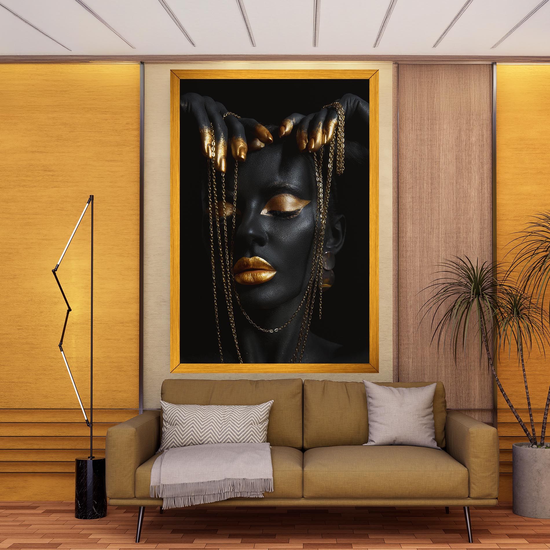 Black Gold Chain Makeup mockup 9