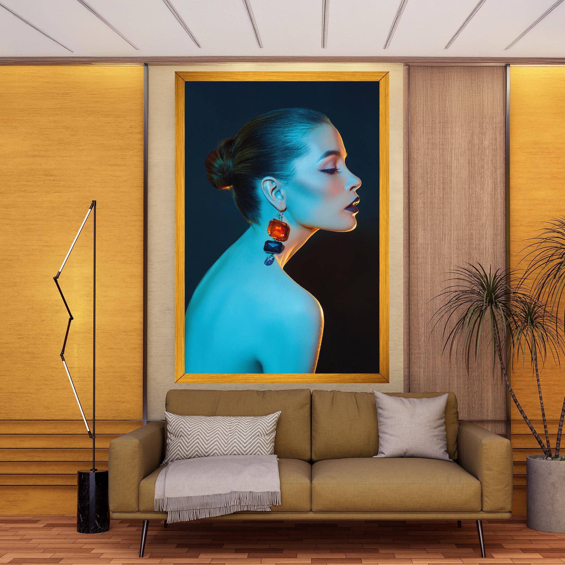 Blue Light Earring mockup 9