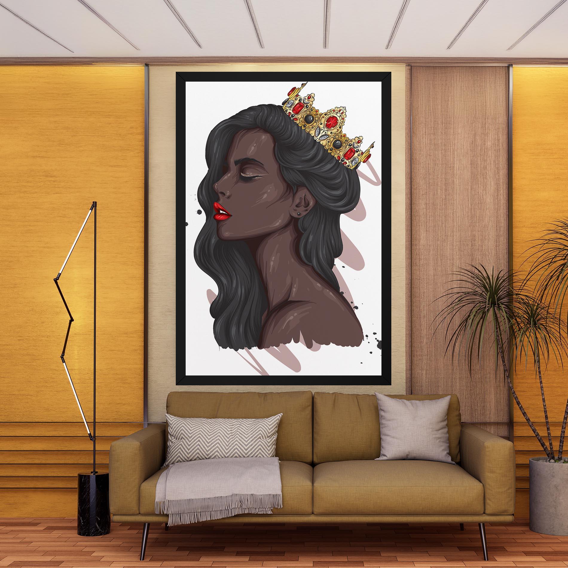 Картина на платно Black Woman With Crown mockup 9
