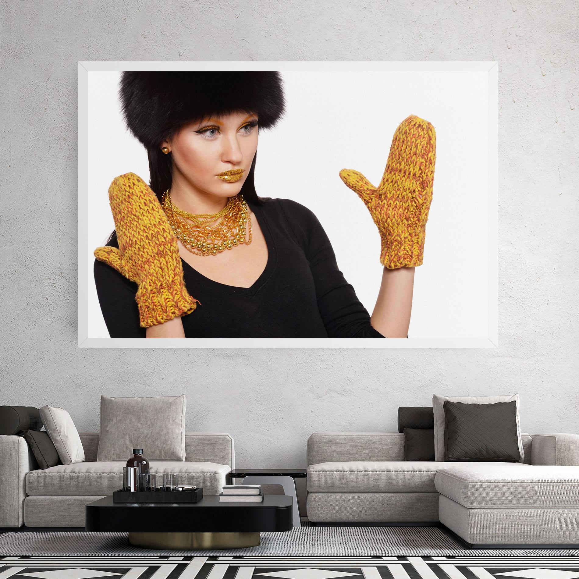 Картина на платно Gold Accessories mockup 2