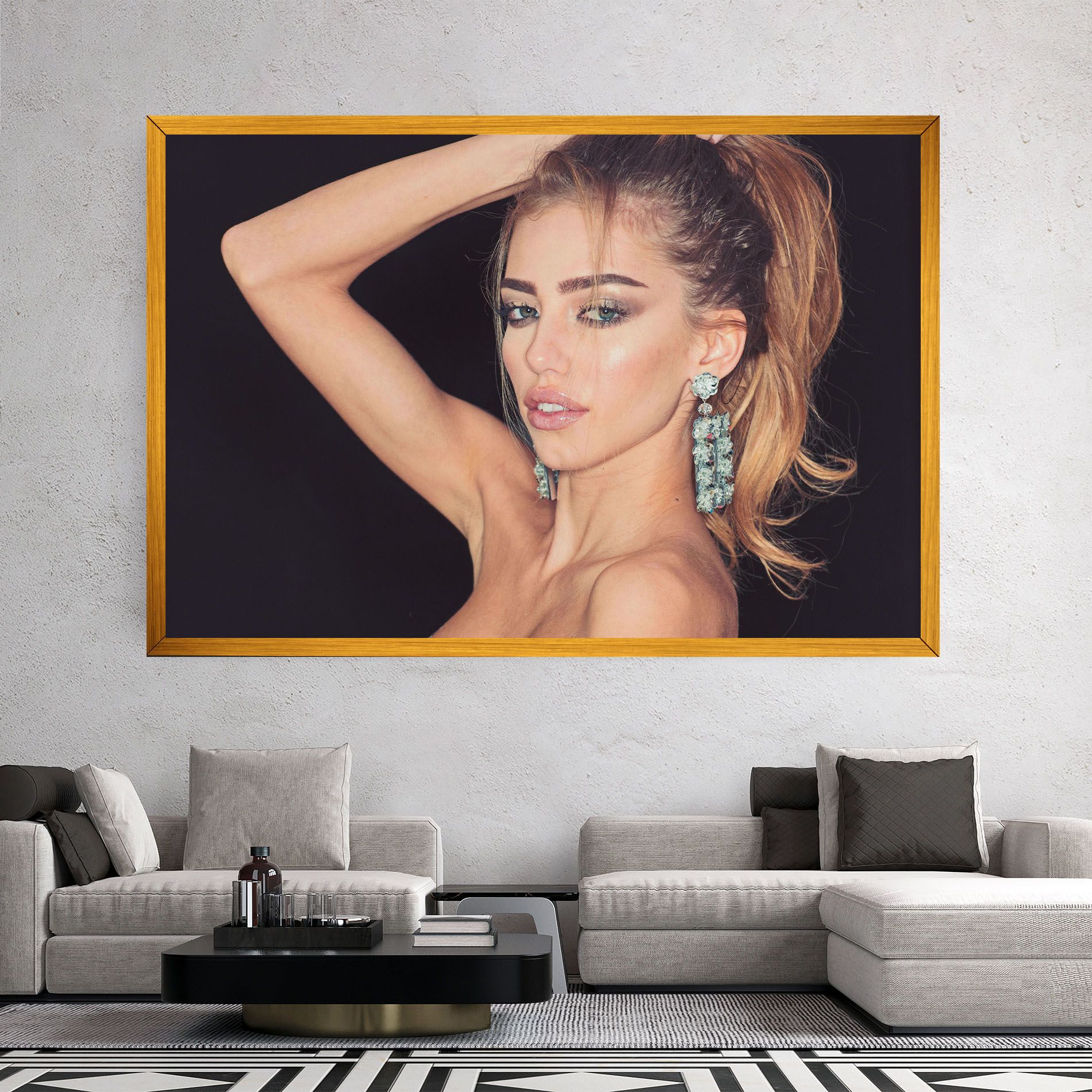 Flower Earrings mockup 2