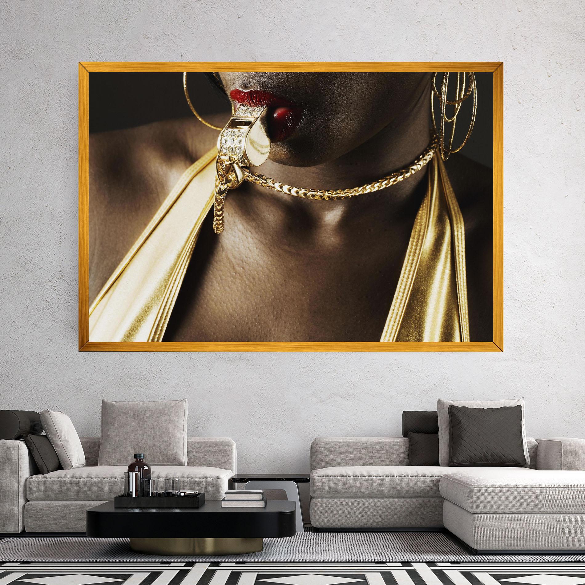 Картина на платно Golden Whistle mockup 2