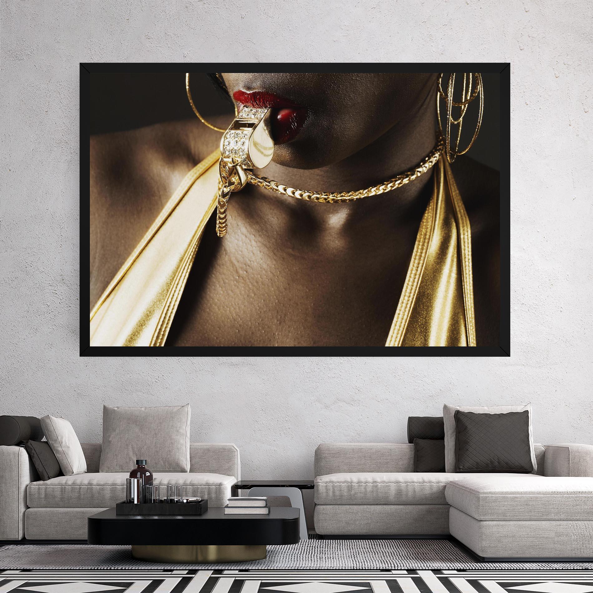 Картина на платно Golden Whistle mockup 2