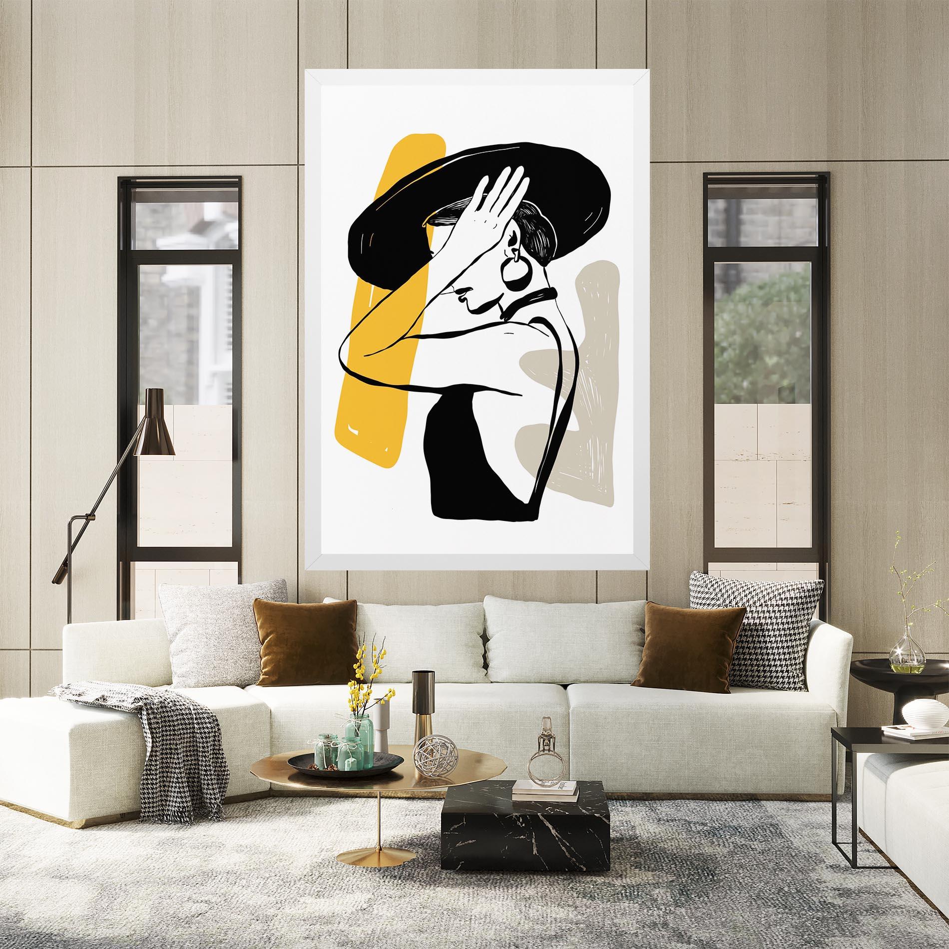 Картина на платно Big Earring mockup 2