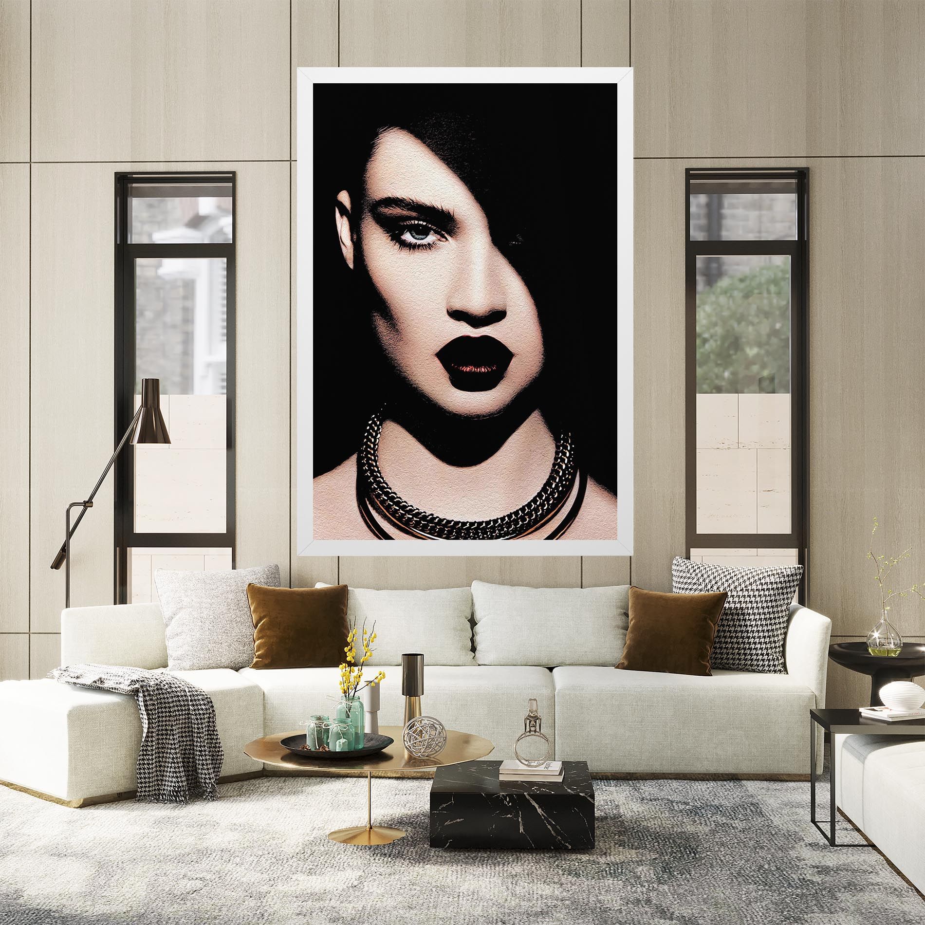 Gold Necklace mockup 2