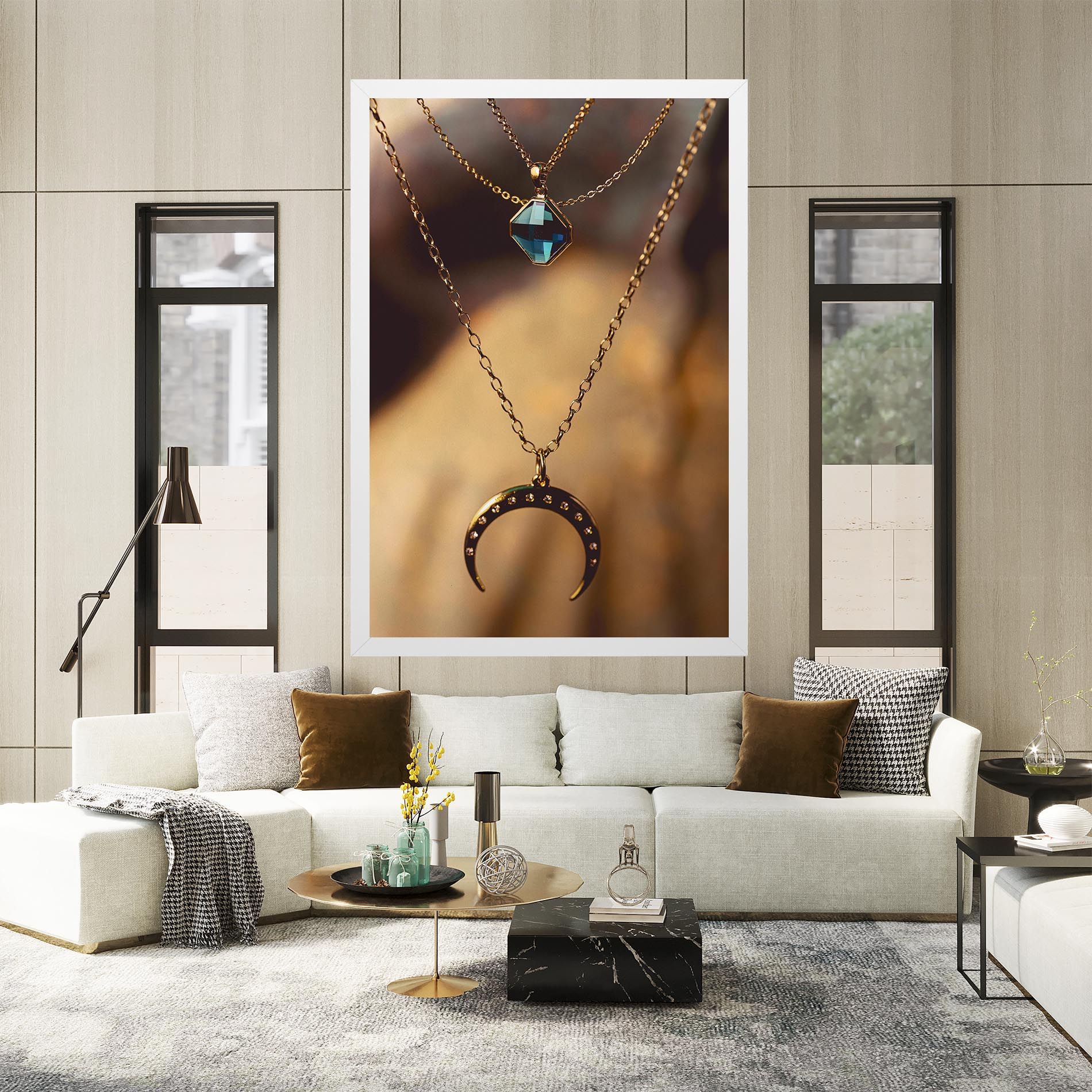 Moon Blue Necklace mockup 2